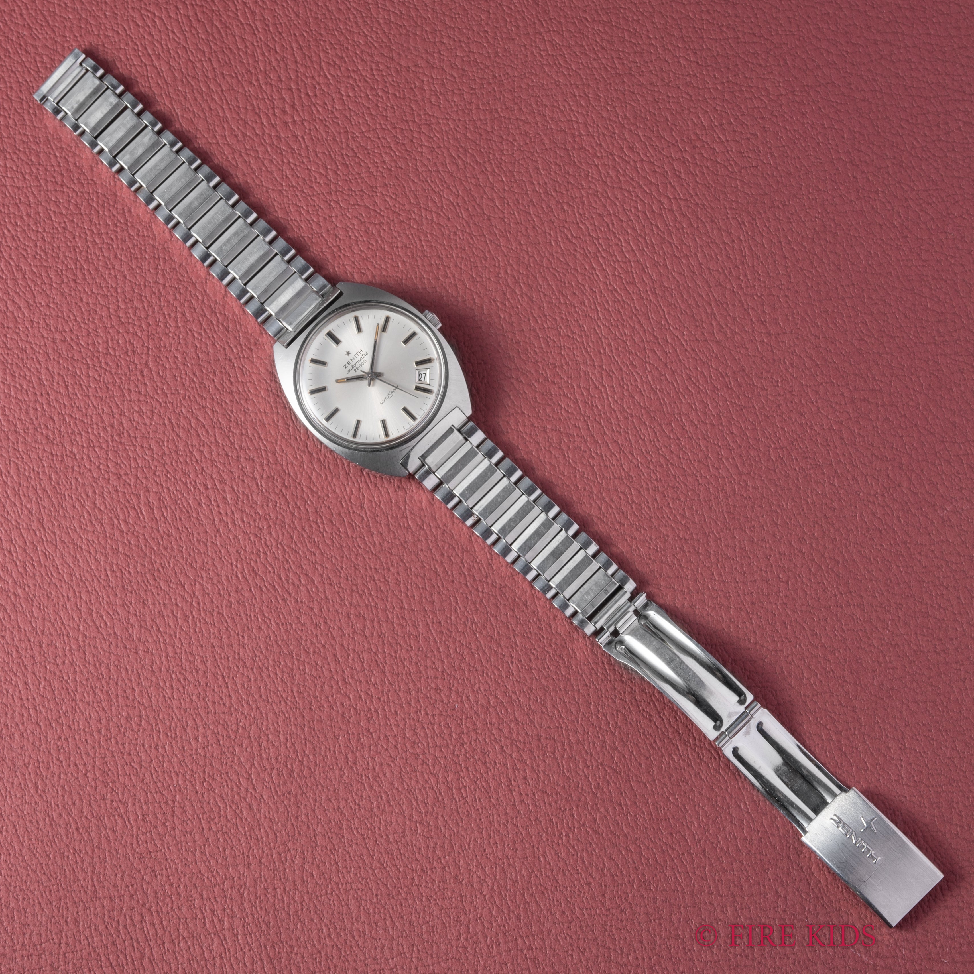 ゼニス オートスポーツ 28800 1970年代製 ハイビート自動巻 Cラインケース 純正ブレス