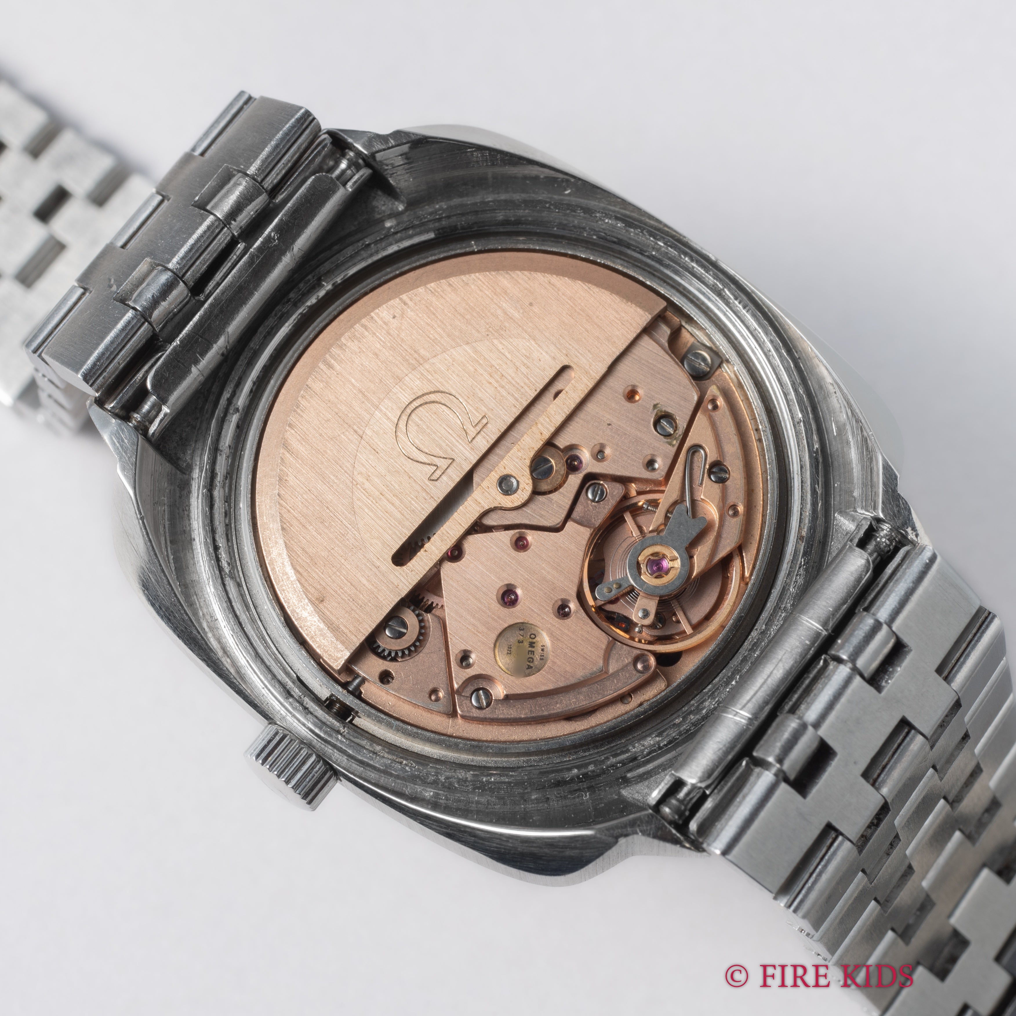 オメガ ジュネーブ 1973年製 デイデイト ハイビート自動巻 Cal.1022 純正ステンレスブレス