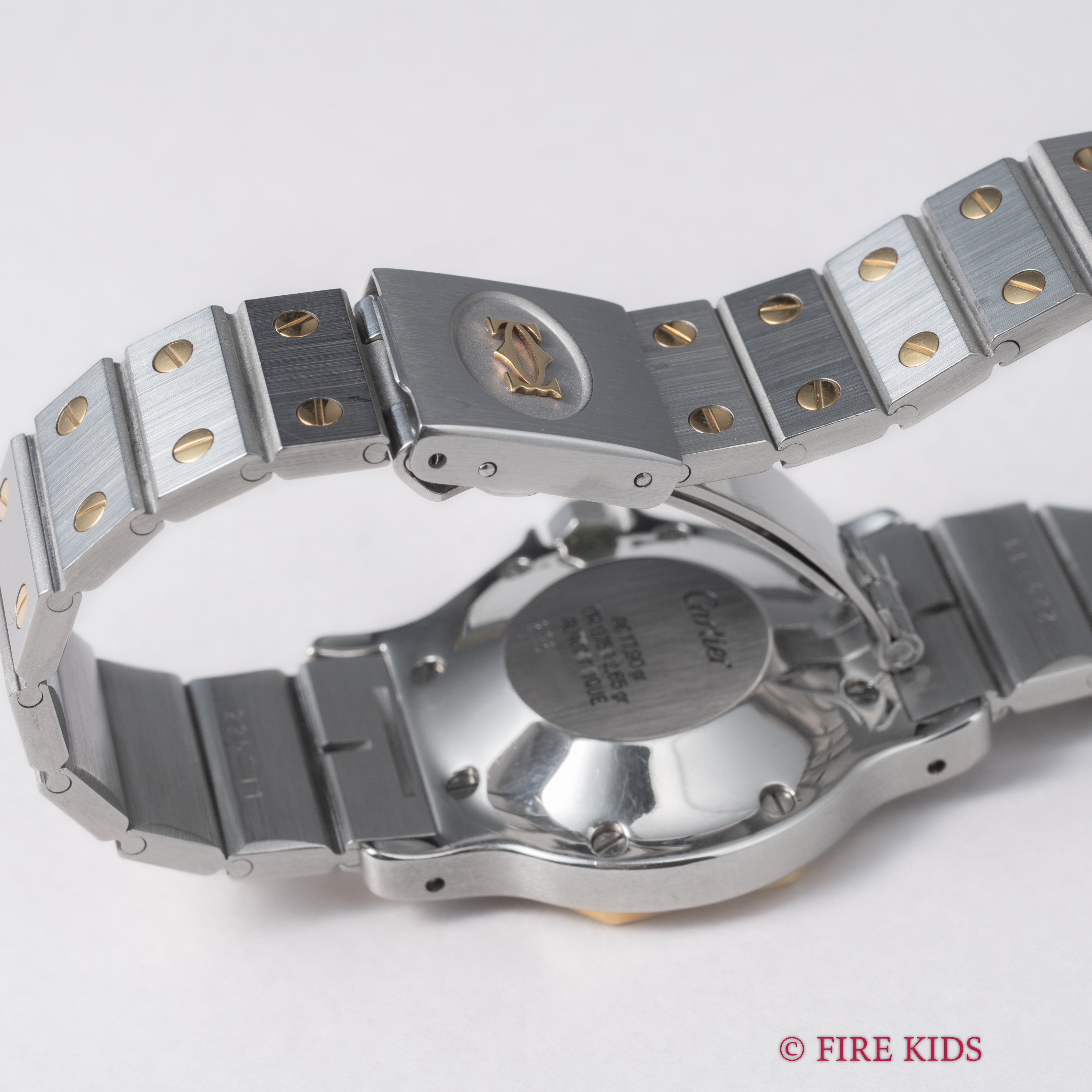 カルティエ サントスオクタゴン LMサイズ 1980年代製 自動巻 コンビ 純正ブレス