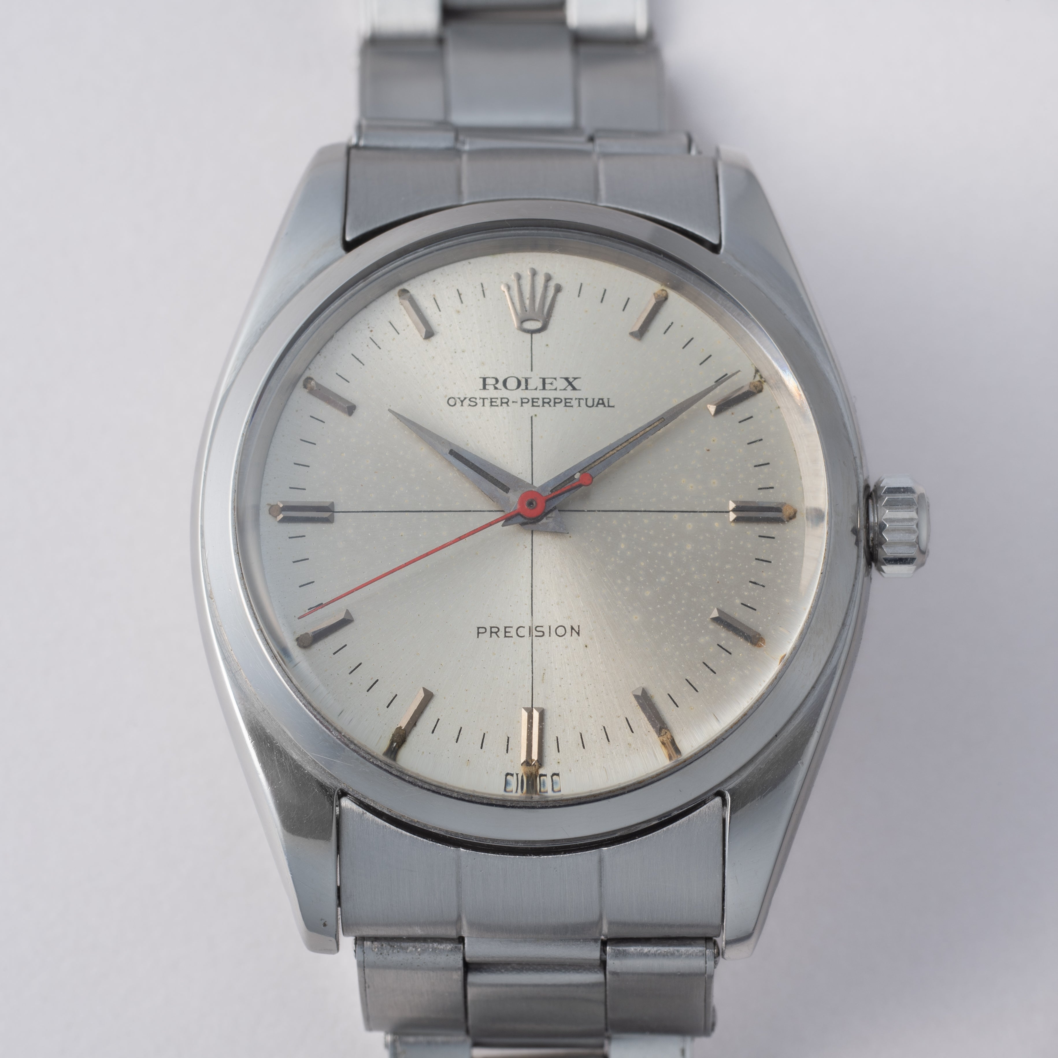 ロレックス 1961年製 オイスターパーペチュアル Ref.6558 赤秒針 純正リベットブレス