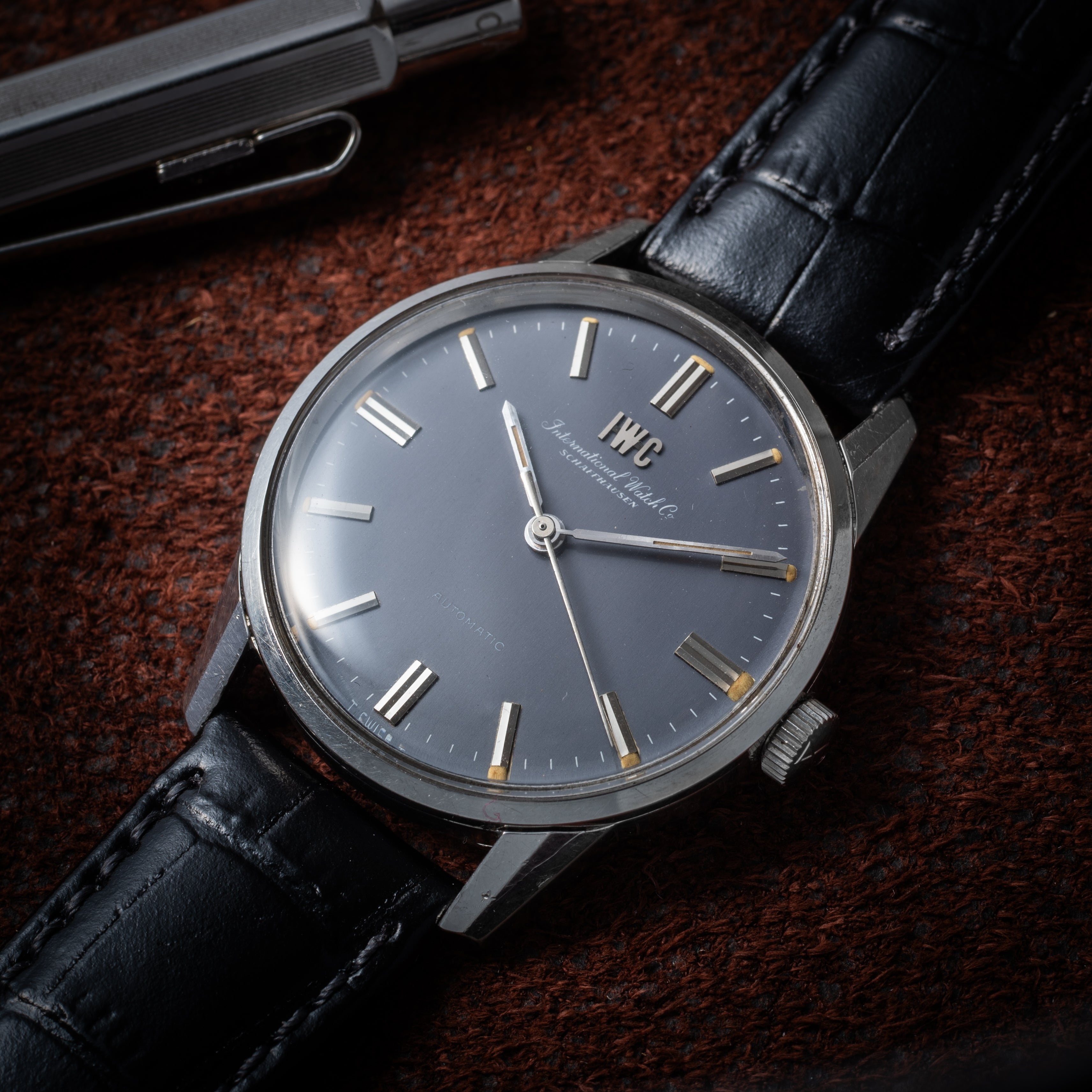 IWC ラウンドケース オートマチック 1969年製 Ref.R810AD グレーダイヤル 純正尾錠付き