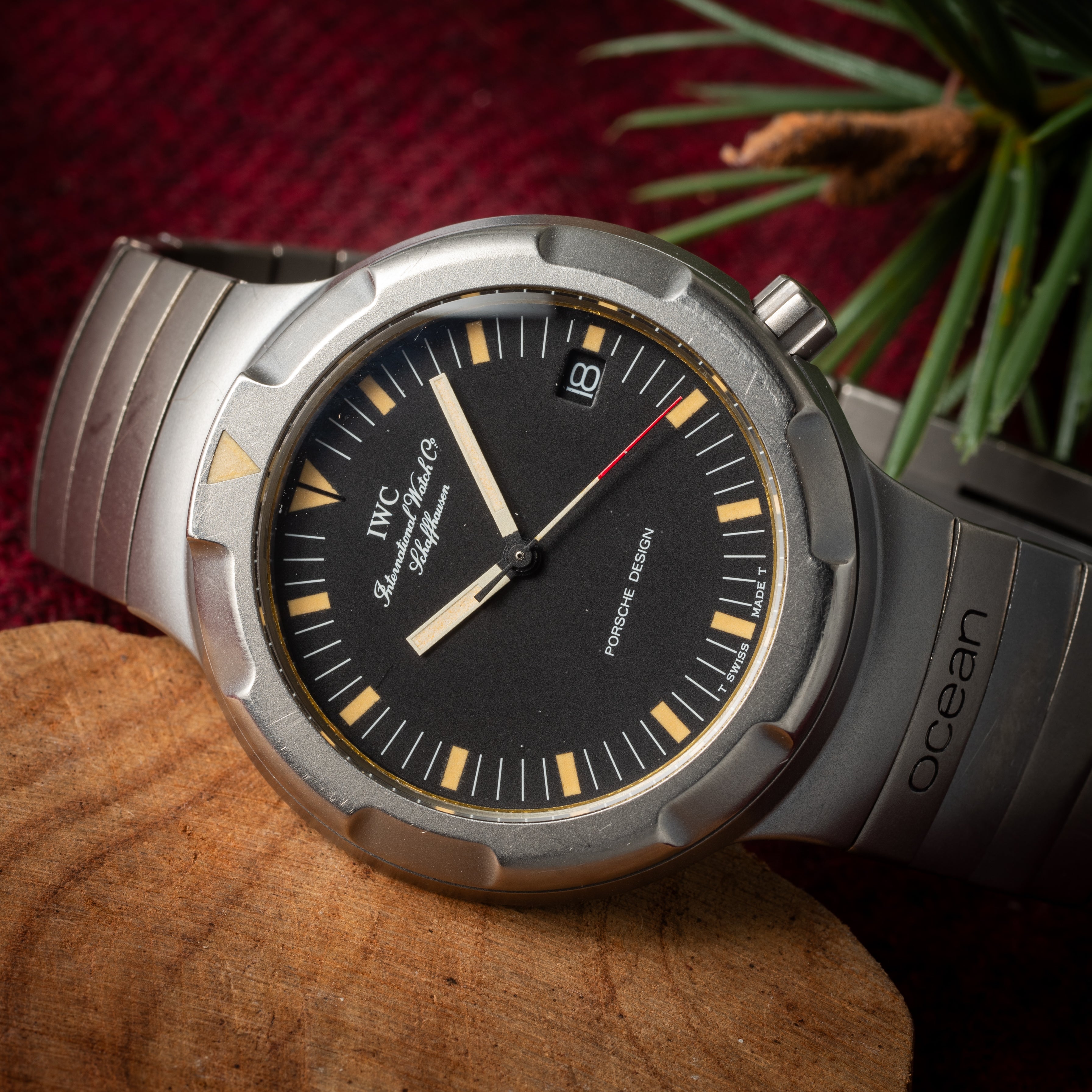 ポルシェデザインbyIWC オーシャン2000 1983年製 Ref.3500 初期 筆記体 純正ベルクロ付き 自動巻