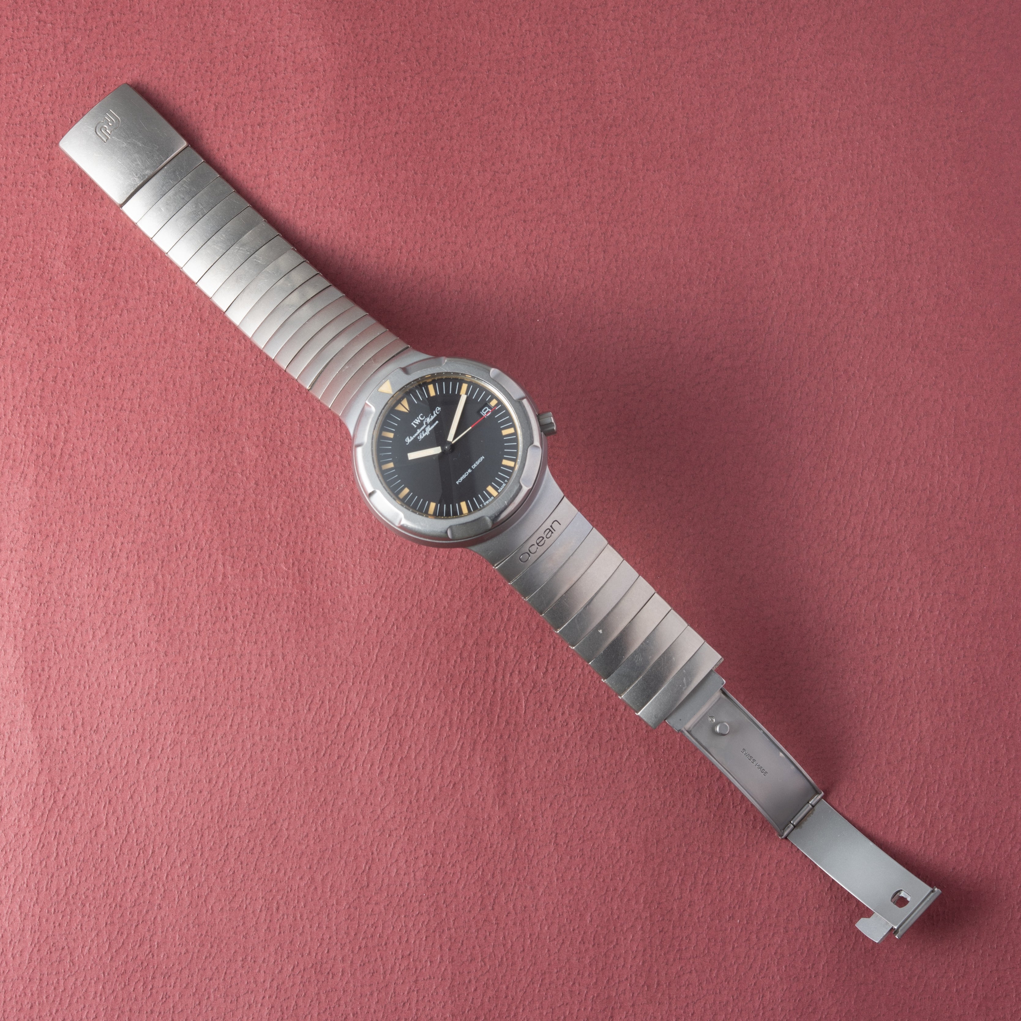 ポルシェデザインbyIWC オーシャン2000 1983年製 Ref.3500 初期 筆記体 純正ベルクロ付き 自動巻