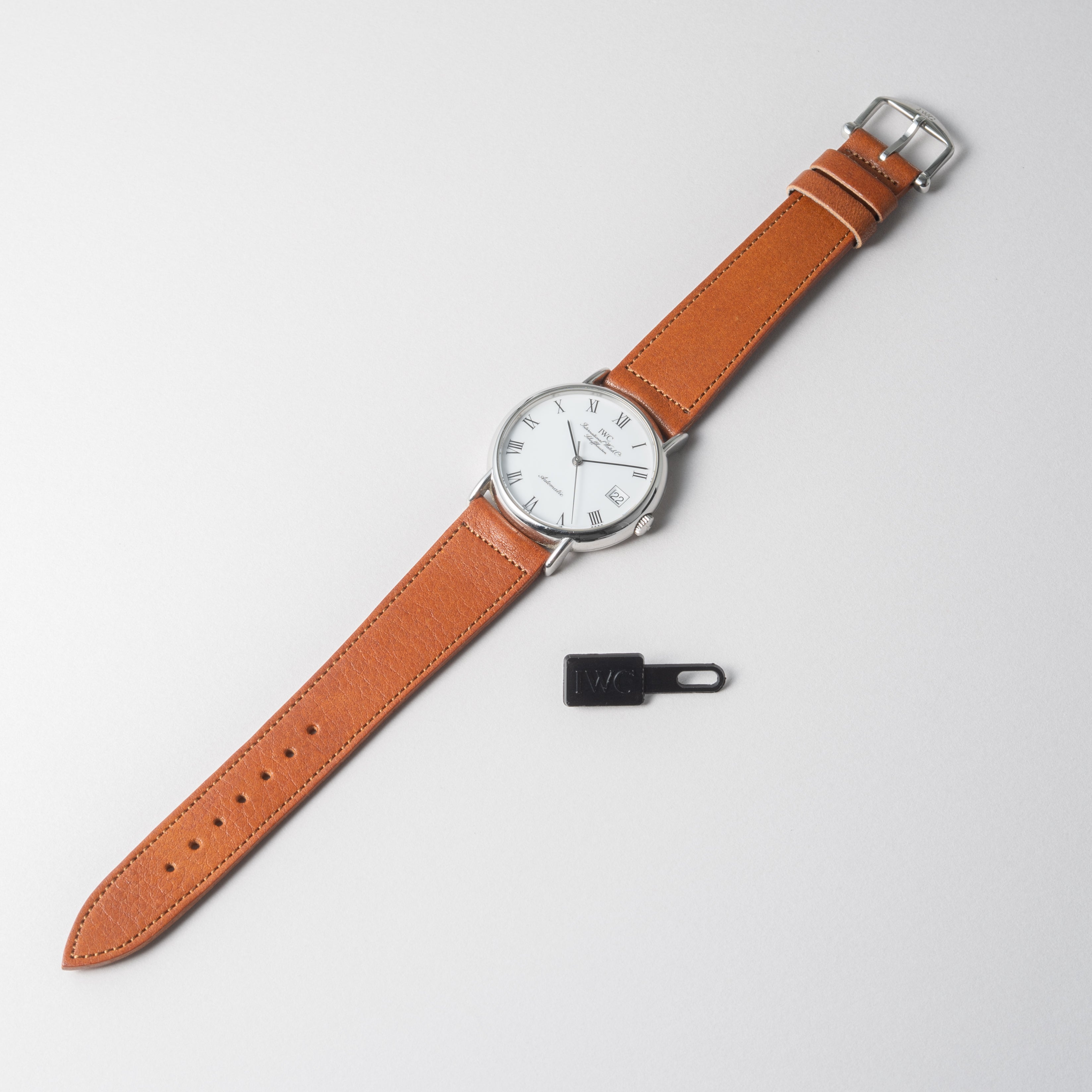 IWC ポートフィノ 2001年製 ホワイトローマンダイヤル 純正尾錠付き