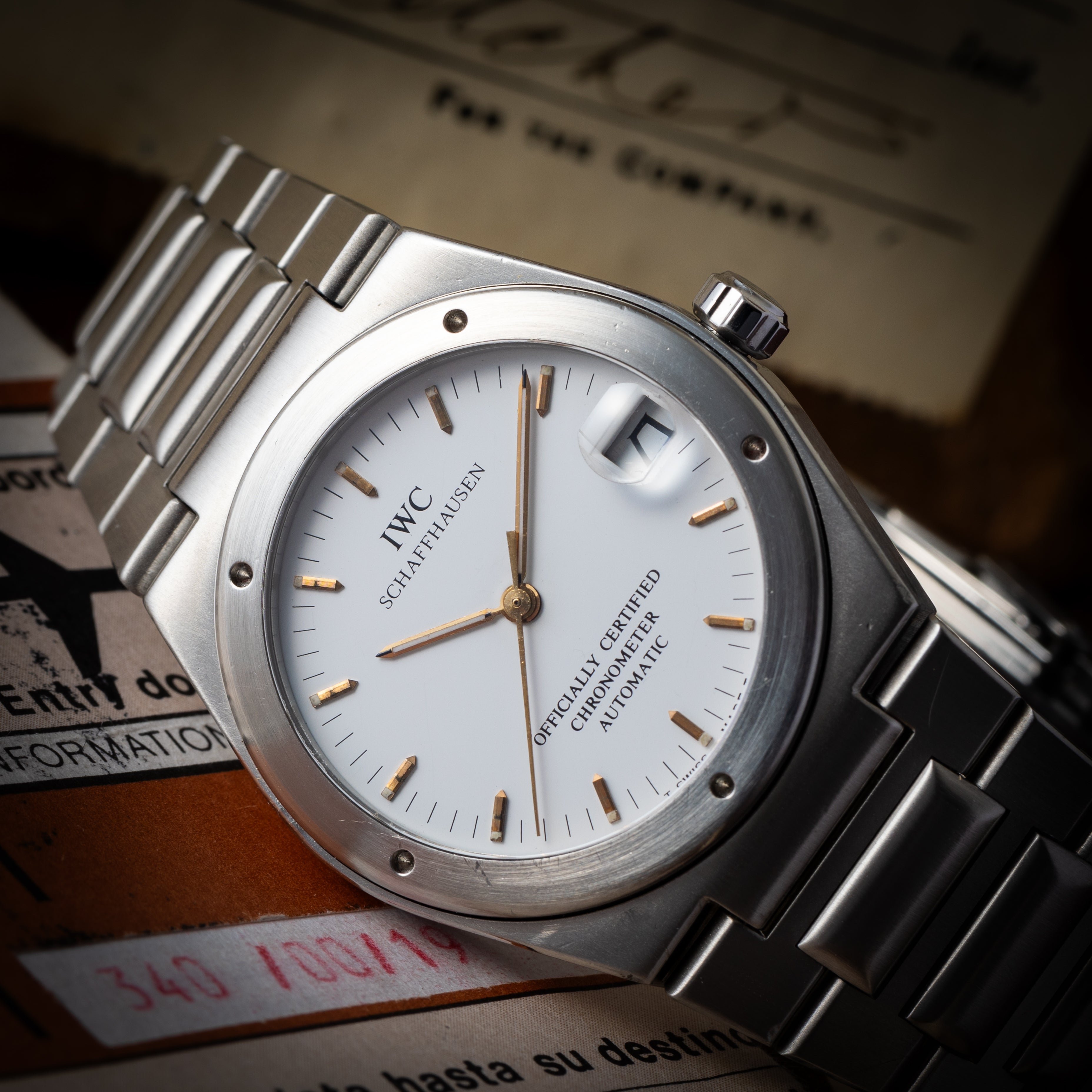 IWC インヂュニア Ref.3521 ホワイトダイヤル 1993年製 Cal.887/2 クロノメーター