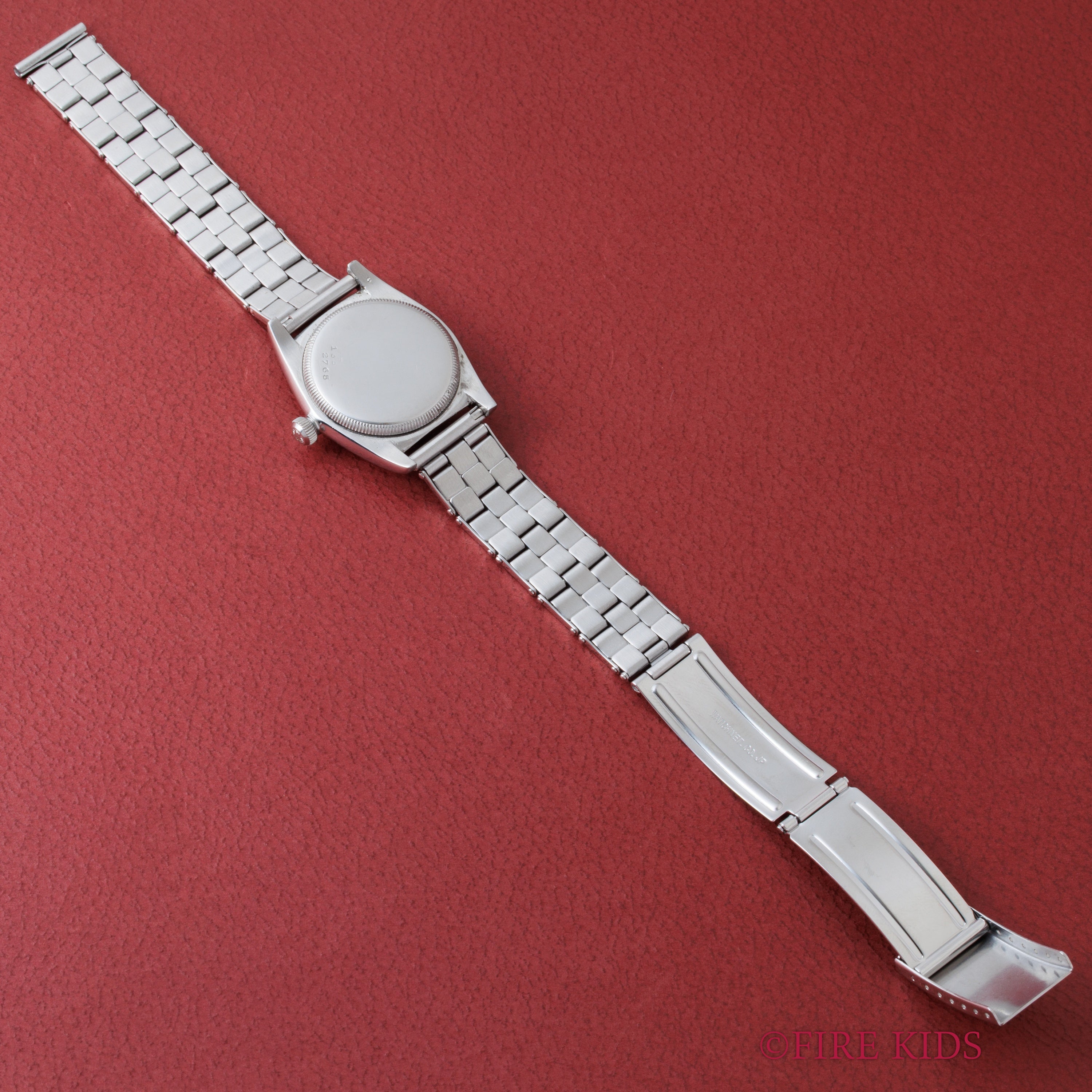 ロレックス オイスター フラットバック 1941年製 アラビアダイヤル スモールセコンド手巻 社外ブレス