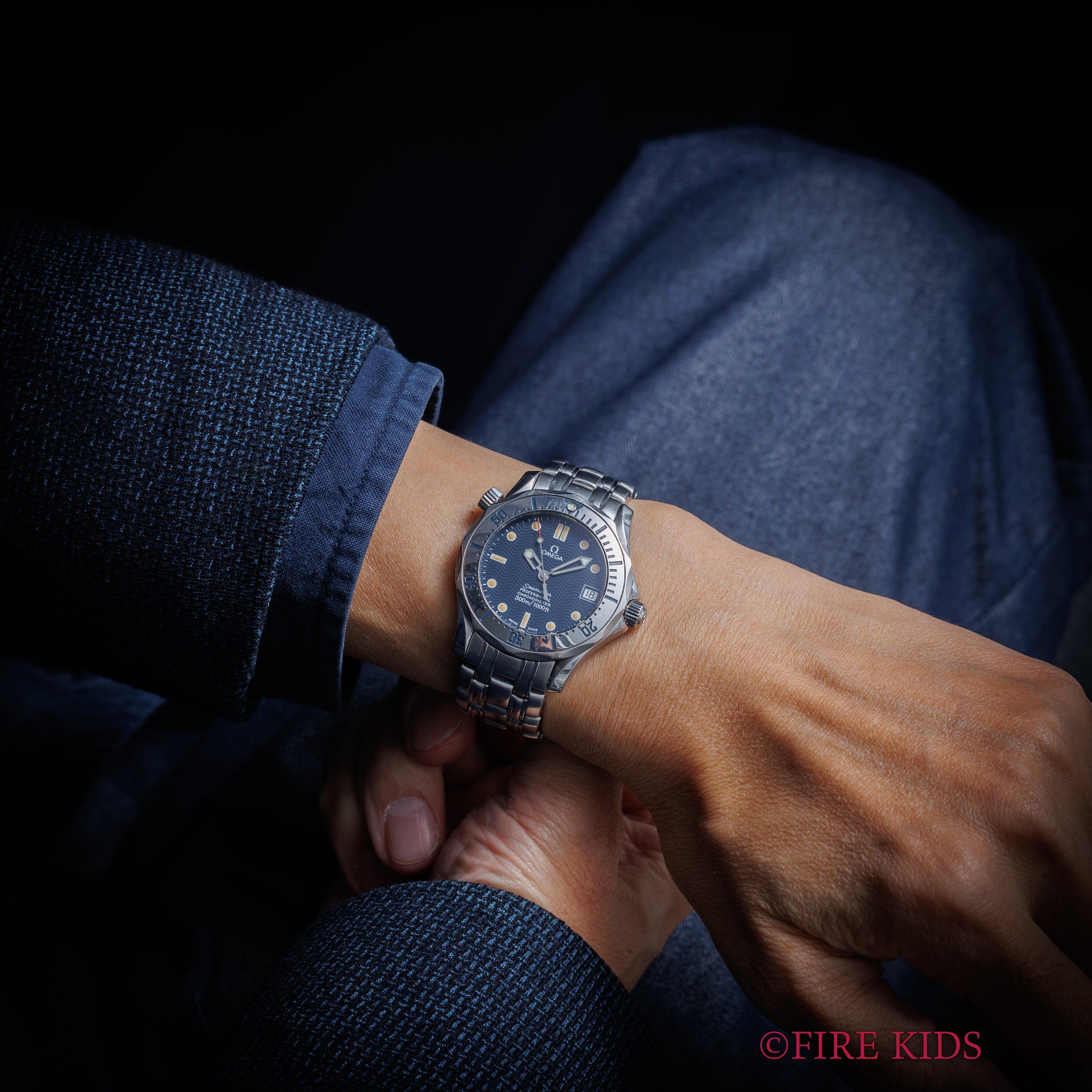 オメガ シーマスター プロフェショナル300m 36㎜ケース 1986年製 自動巻クロノメーター 純正ブレス 箱付