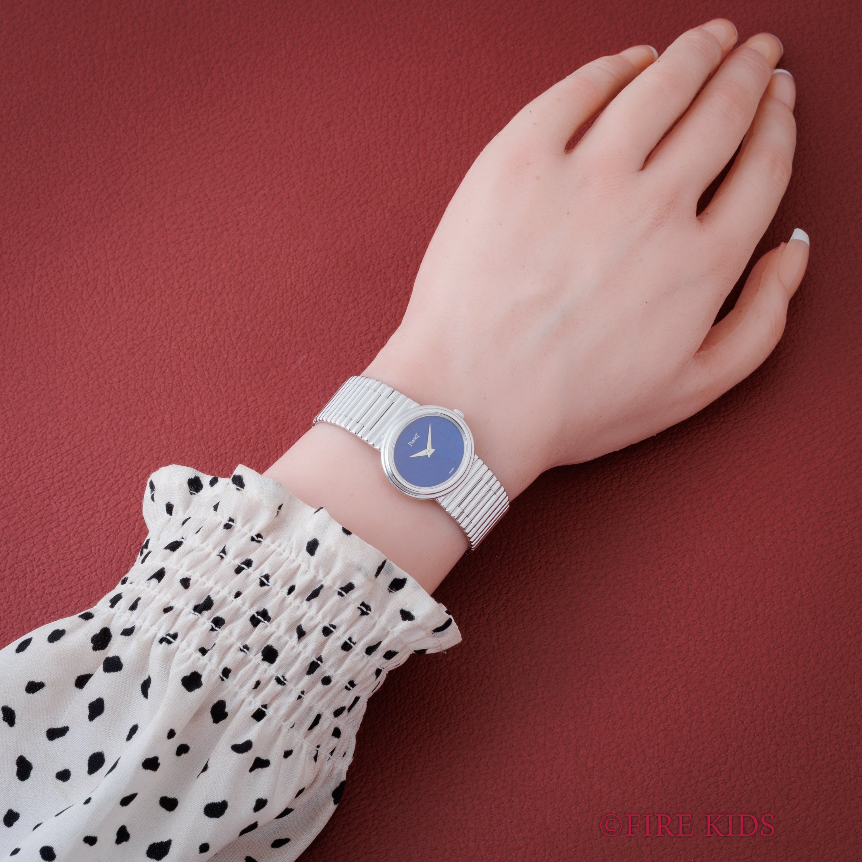 ピアジェ 1980年代製 ラピスラズリダイヤル 18金ホワイトゴールド 純正ブレス