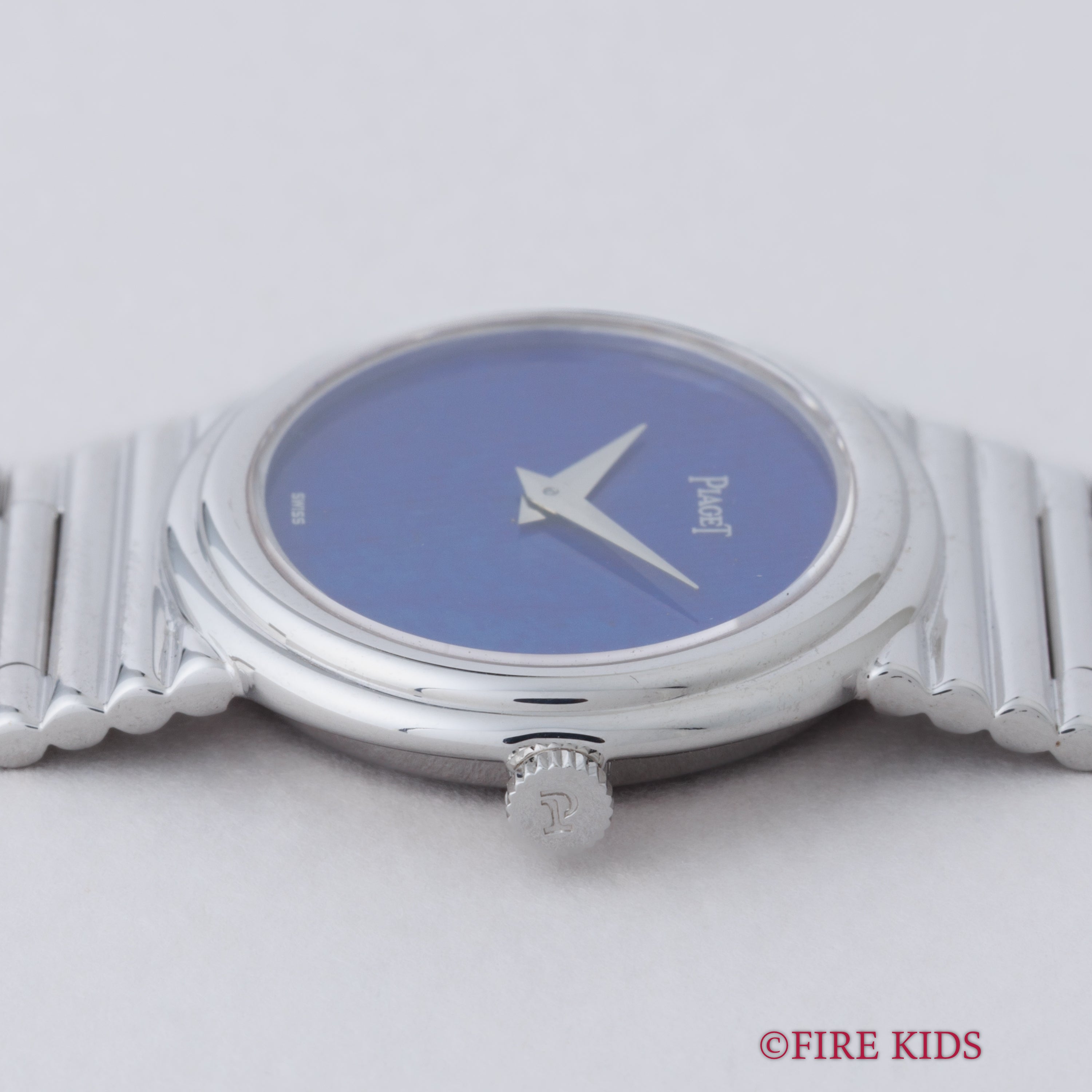 ピアジェ 1980年代製 ラピスラズリダイヤル 18金ホワイトゴールド 純正ブレス