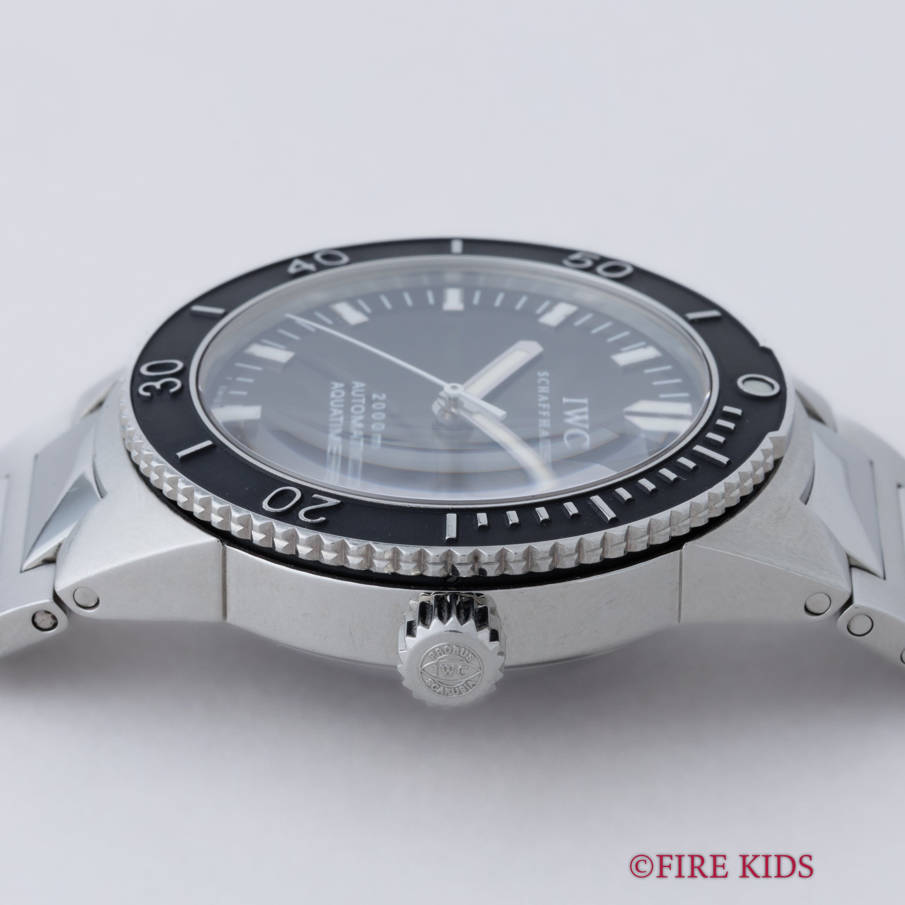 IWC 2001年製 アクアタイマー 2000m防水 オールトリチウム 純正ブレス サービスギャラ、箱、修理明細付き