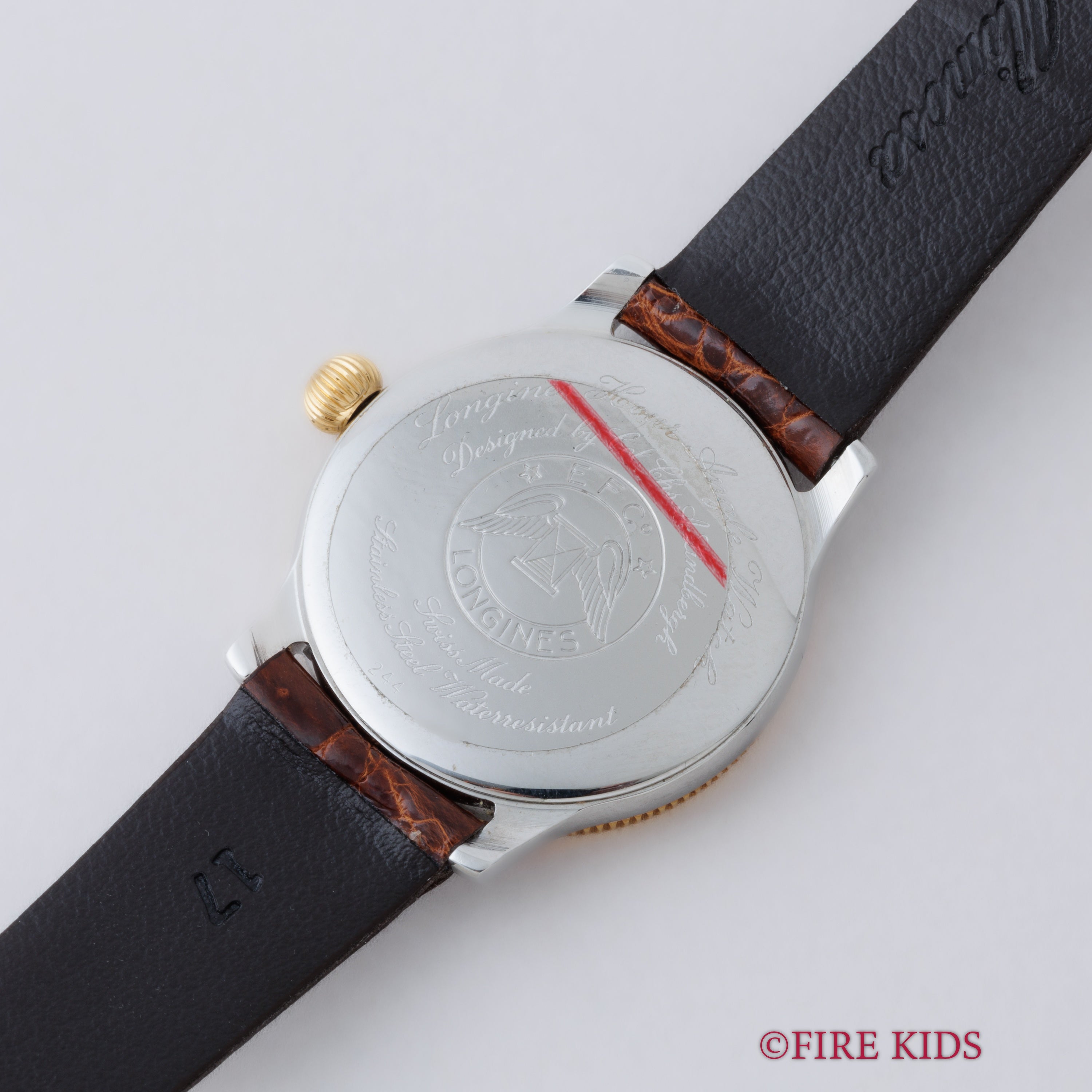 ロンジン リンドバーグ アワーアングル 1980年代後半製 Cal.L628.1 コンビ 箱、純正ベルト付き