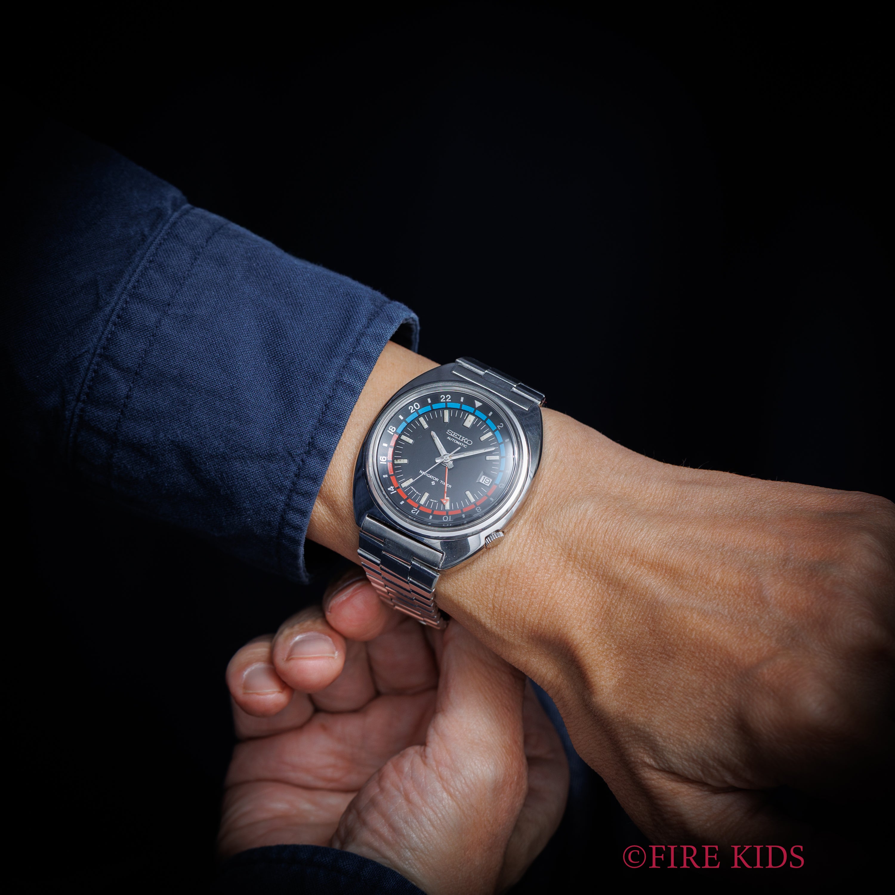 セイコー ナビゲータータイマー 自動巻き 1975年製 Ref.6117-6410 純正ブレス