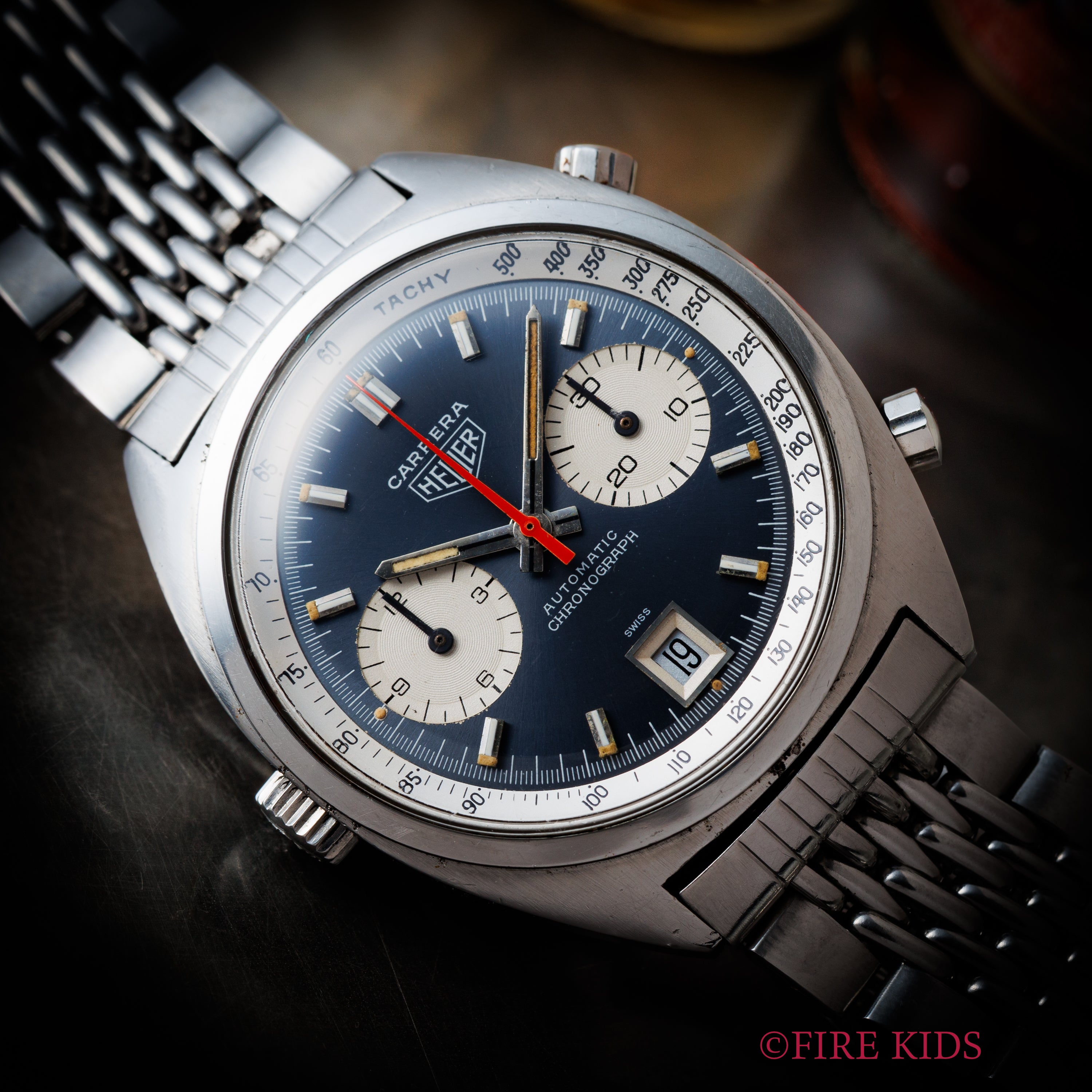 ホイヤー カレラ クロノマチック 1970年代製 自動巻クロノグラフ Cal.12 Ref.1153 純正ブレス