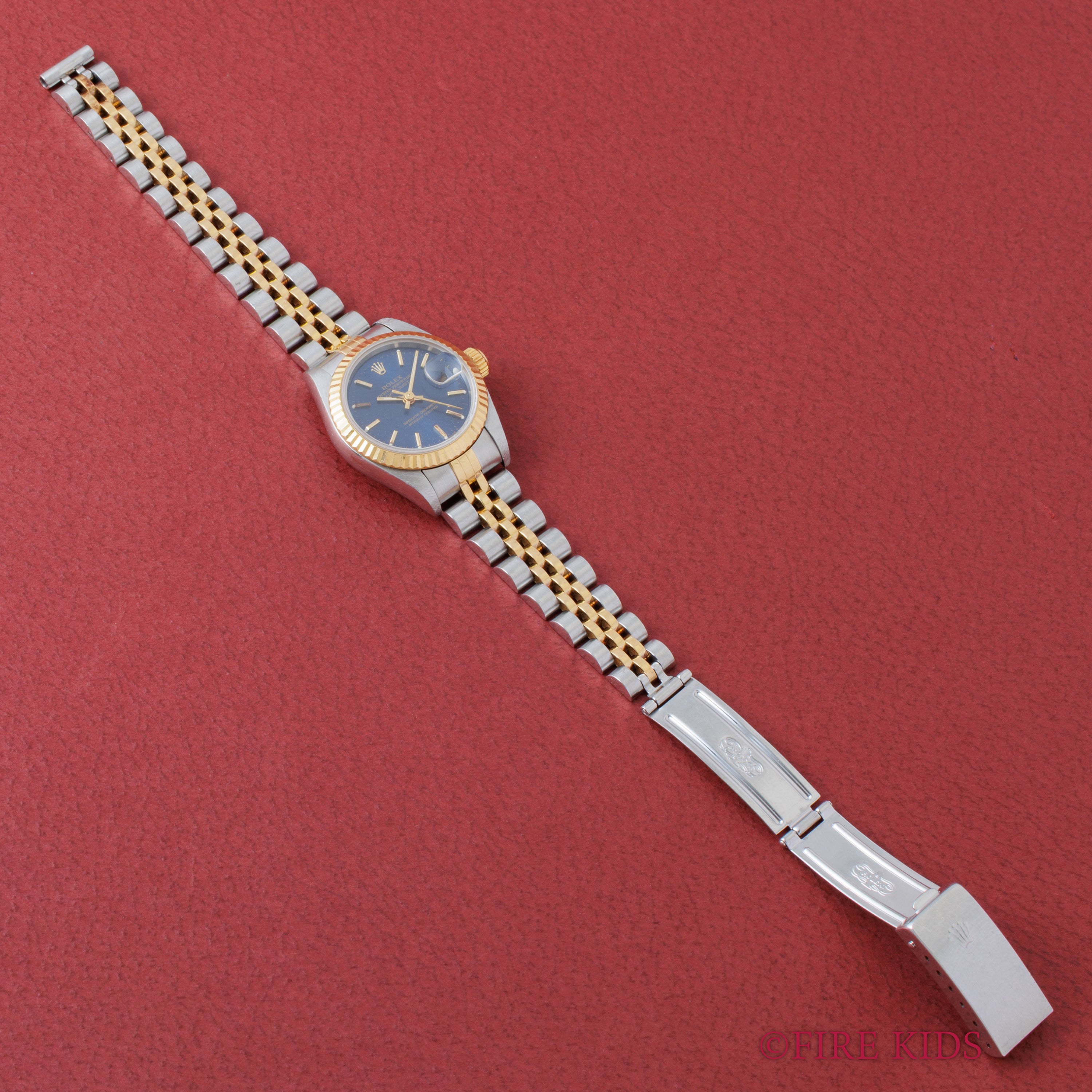 ロレックス デイトジャスト 自動巻き 1996年製 レディース コンビ Ref.69173 ブルーダイヤル