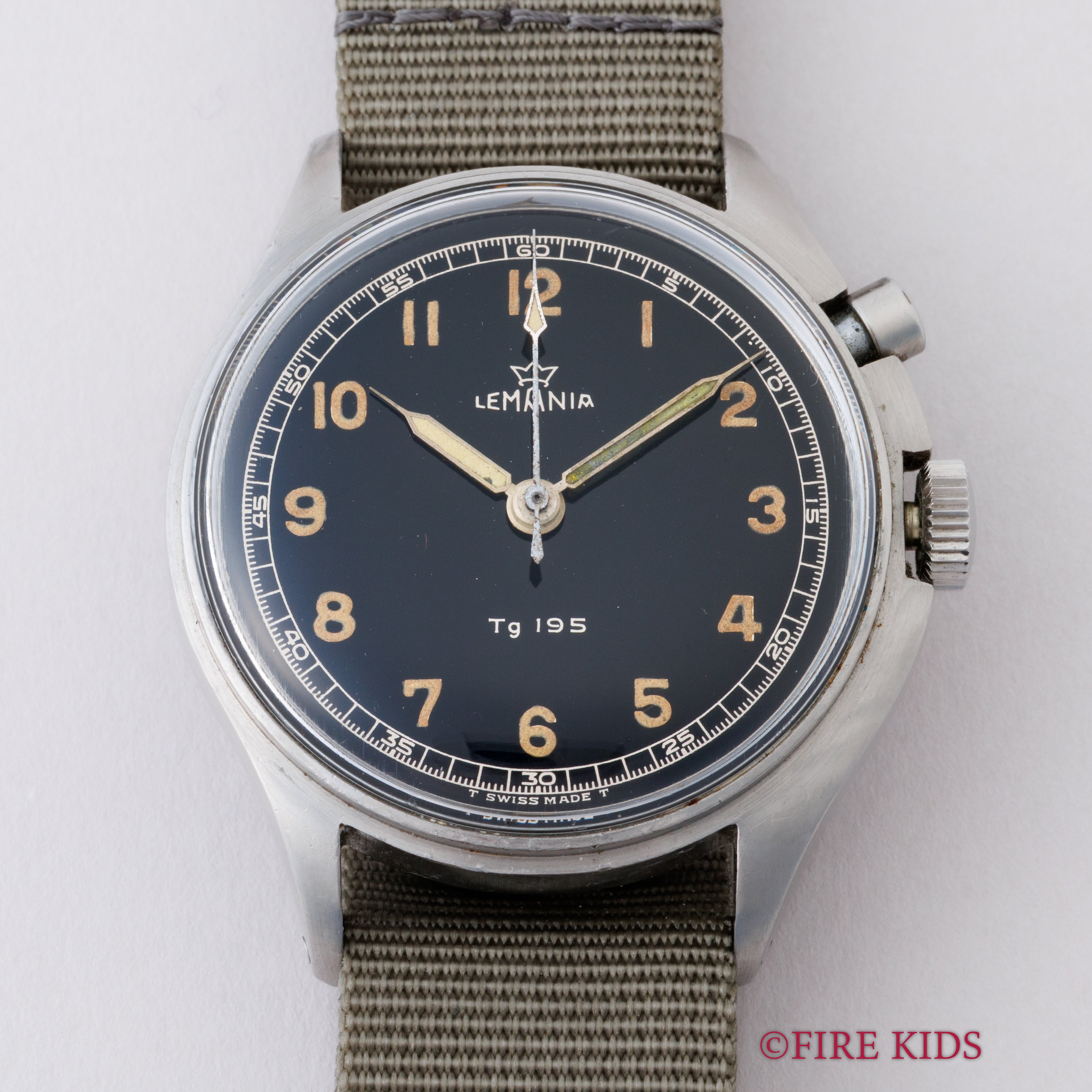 レマニア スウェーデン軍 ワンプッシュクロノ TG195 1958年支給品