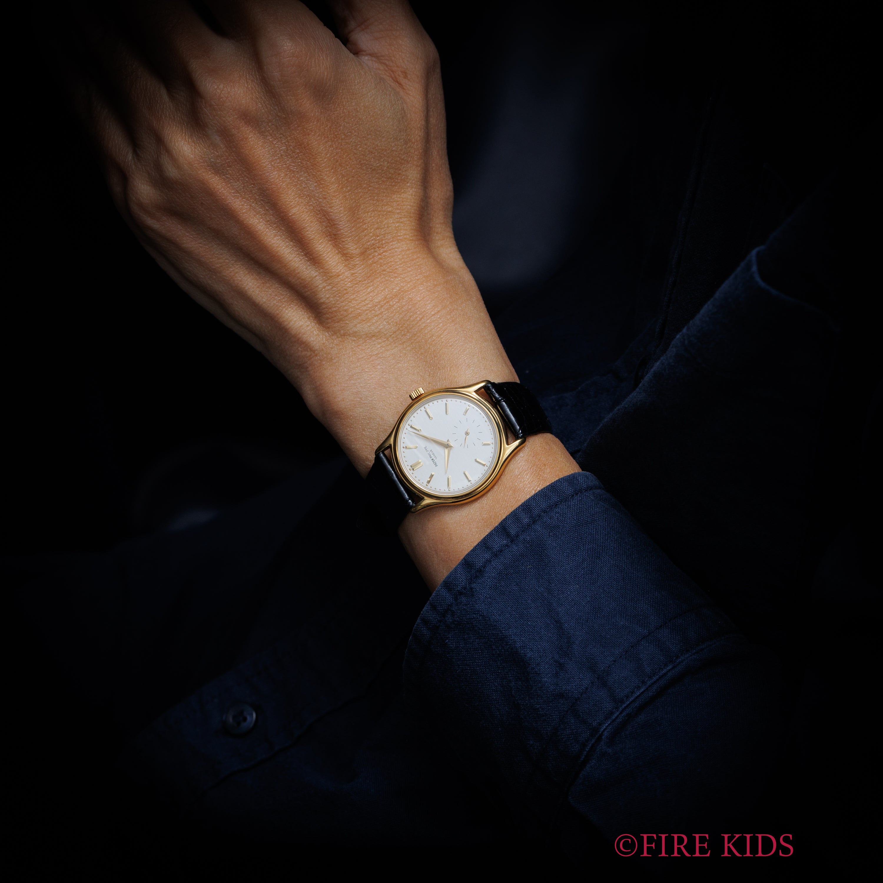 パテック・フィリップ カラトラバ 1990年代製 Ref.3923J Cal.215 純正18金尾錠