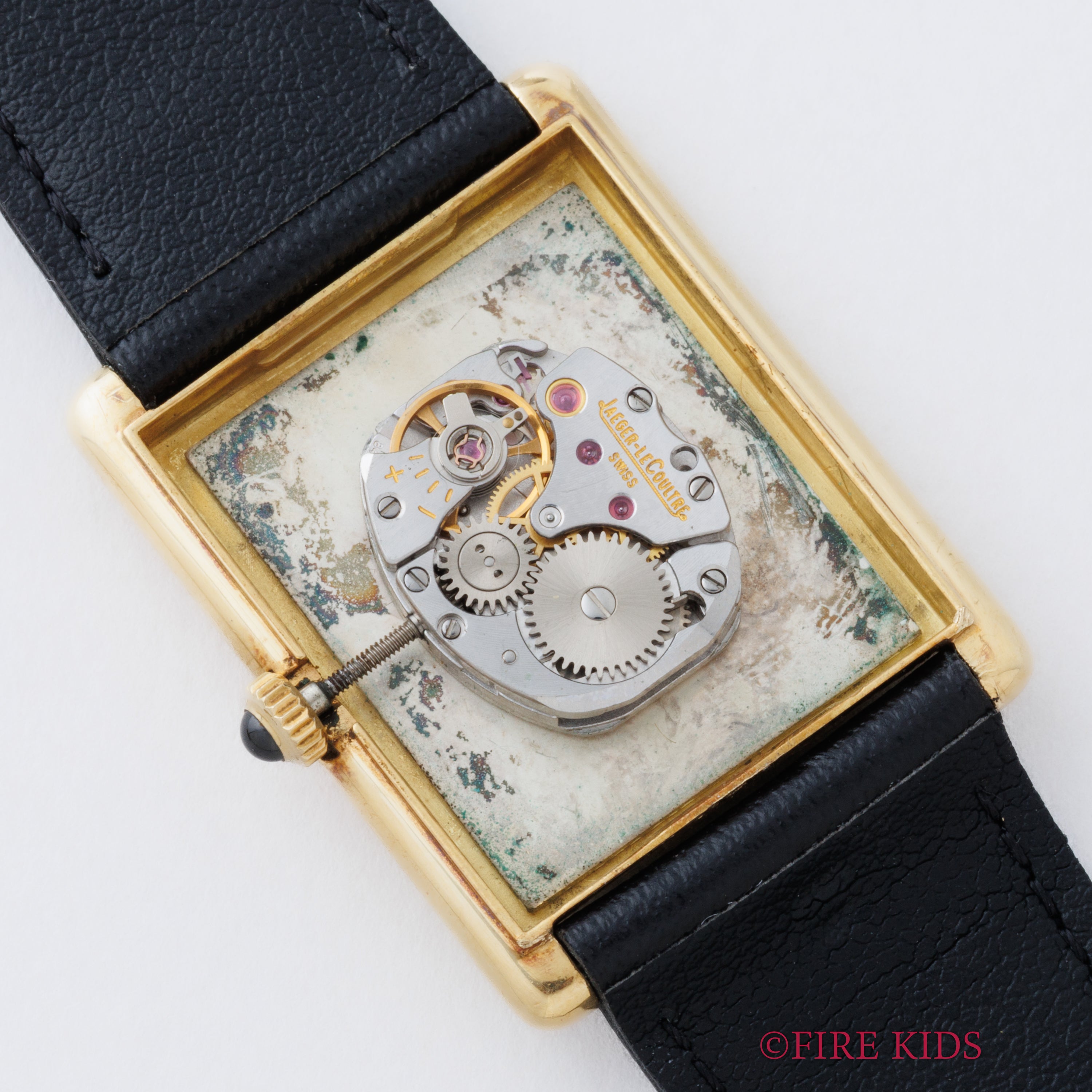 ジャガー・ルクルト 18金無垢タンクケース 1970年代製 手巻 Ref.6029 21 Cal.841 純正GP尾錠