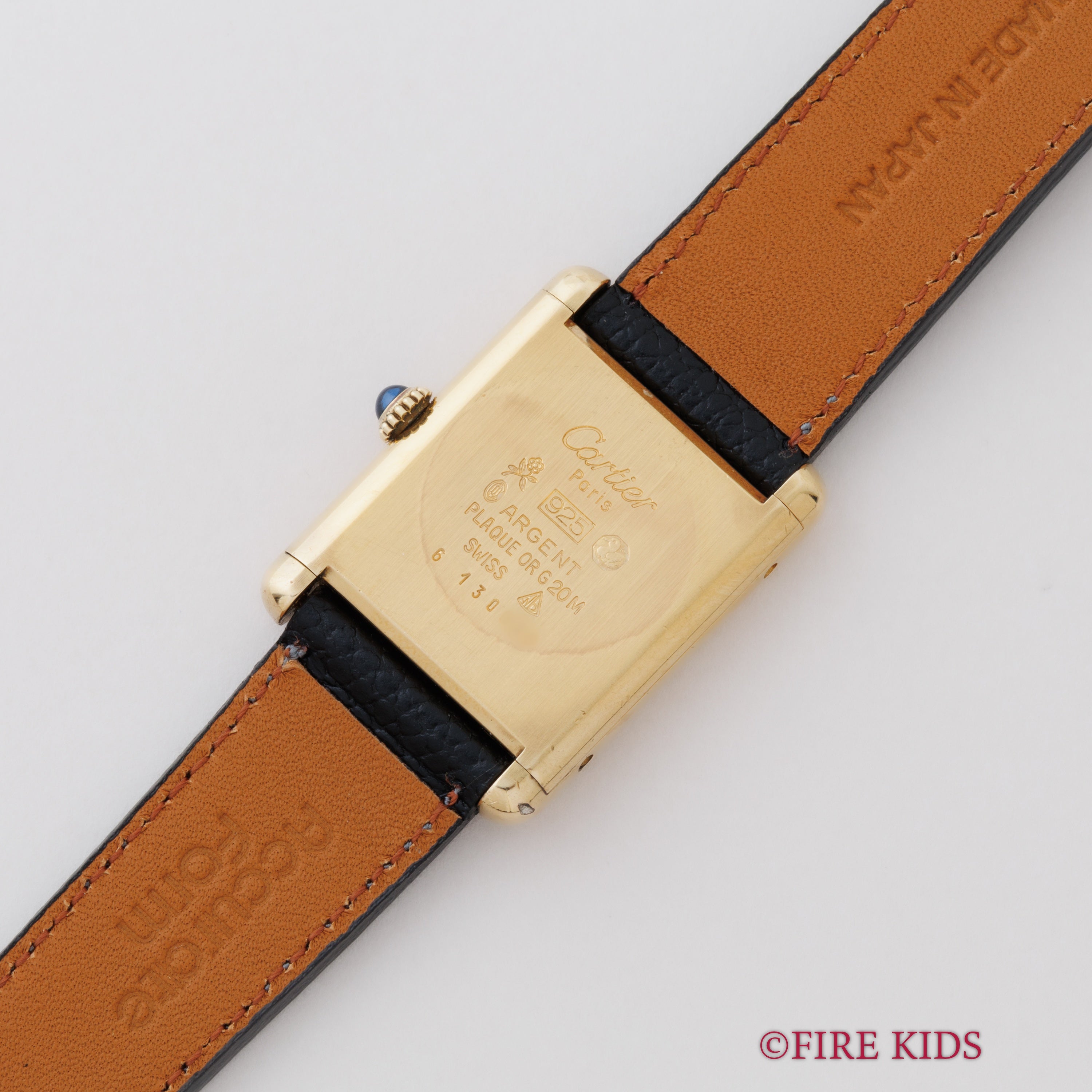 カルティエ マストタンク LMサイズ 1980年代製 ブラックダイヤル