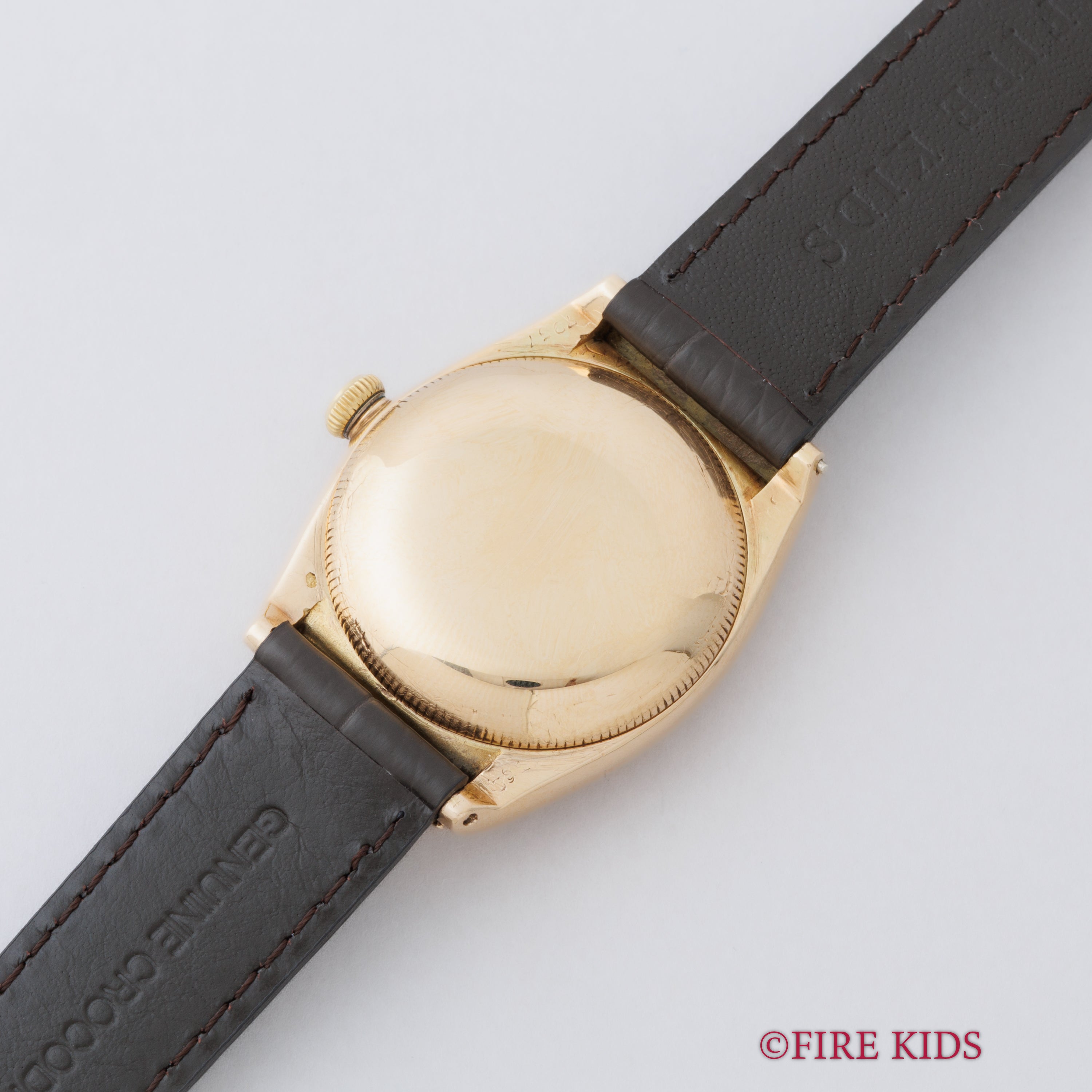 ロレックス 14金無垢バブルバック カバード 1940年代後半製 Ref.7957 飛びアラビアダイヤル