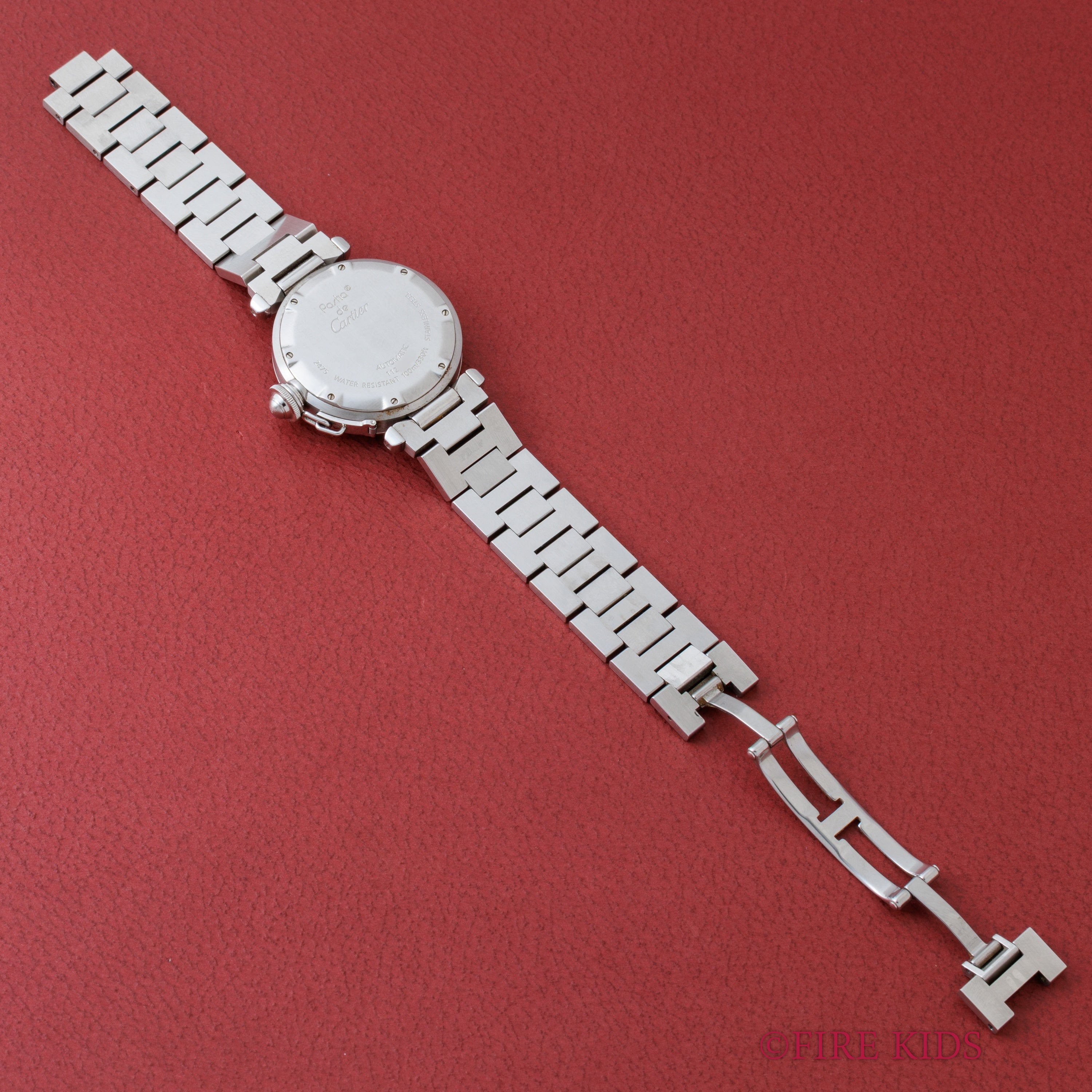 カルティエ パシャC 2000年代製 GMTビッグデイト ホワイトダイヤル 自動巻き 箱、保証書付き