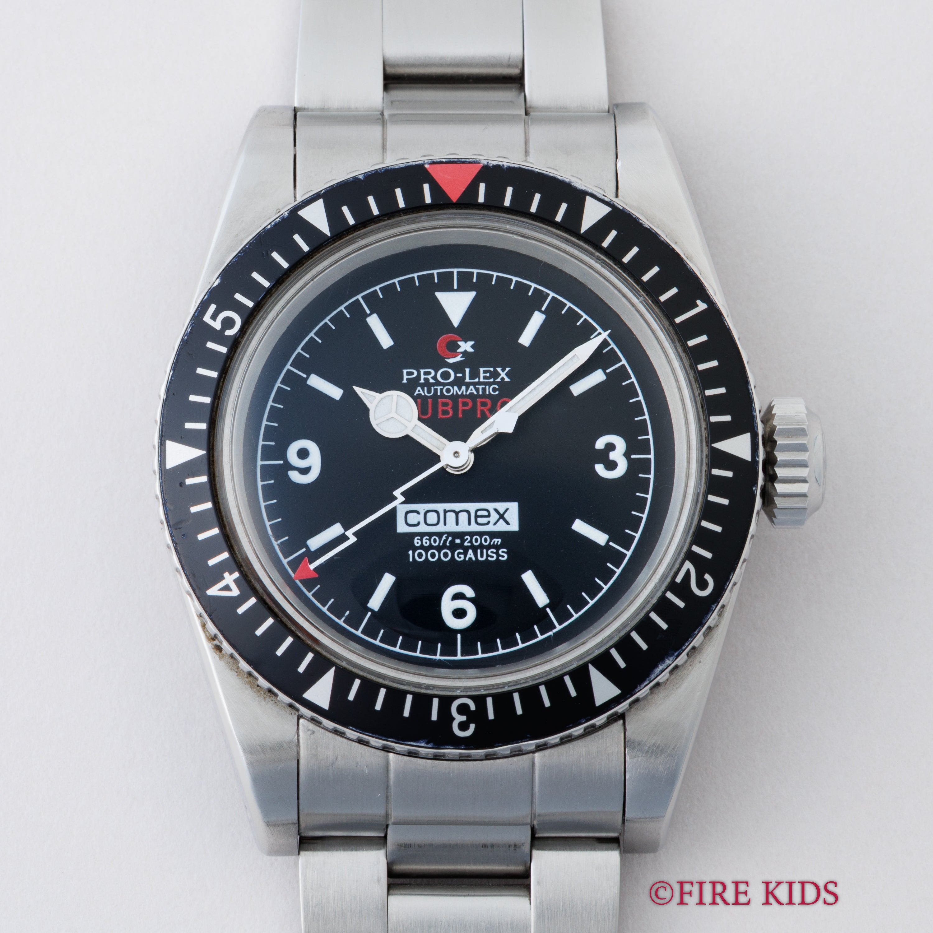 PRO-LEX SUBPRO COMEX2000 稲妻針 耐磁ケース 2000年代製 自動巻 箱・ギャラ付