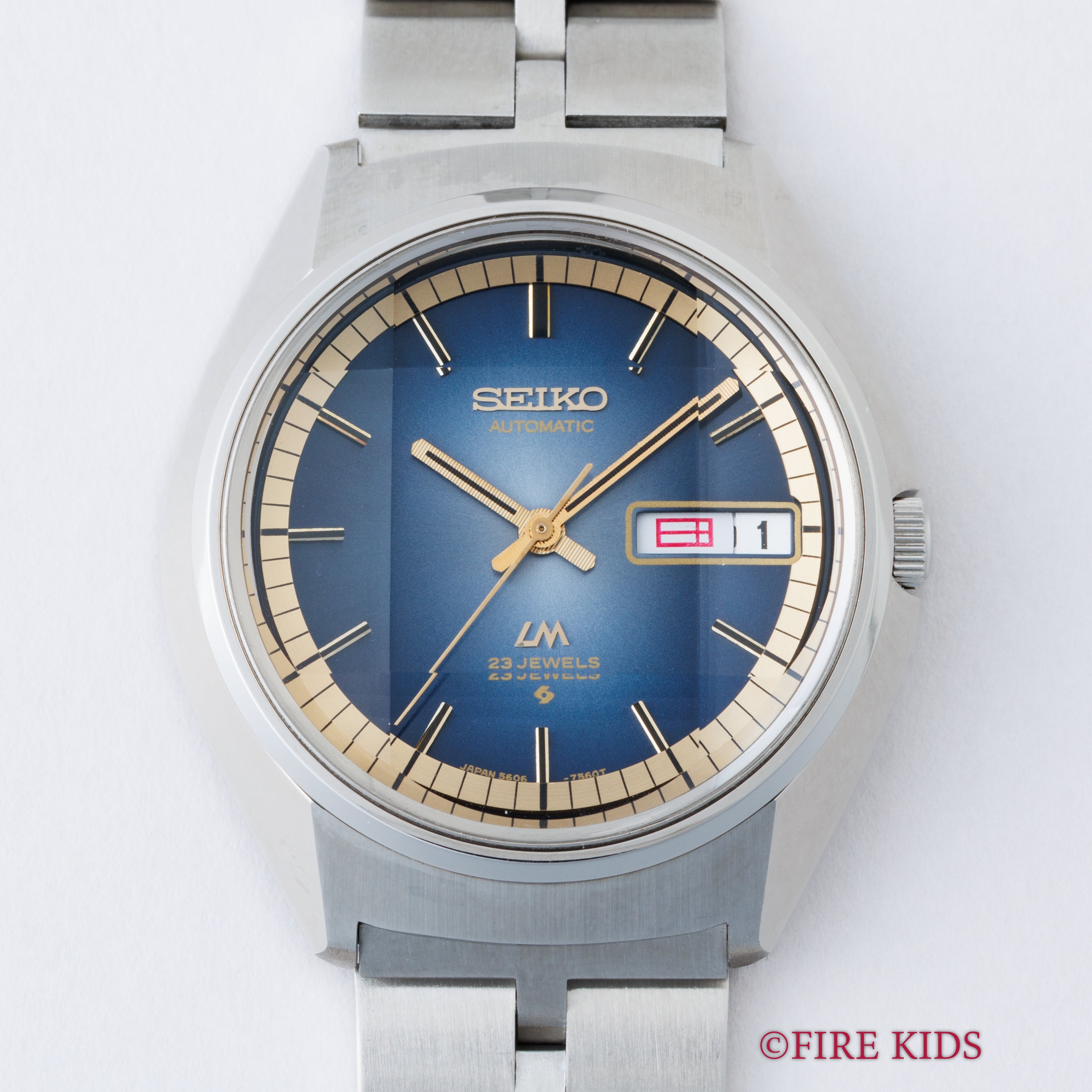セイコー LM 1972年製 ブルーダイヤル カットガラス Ref.5606-7270 タグ付き 美品 純正ブレス付き