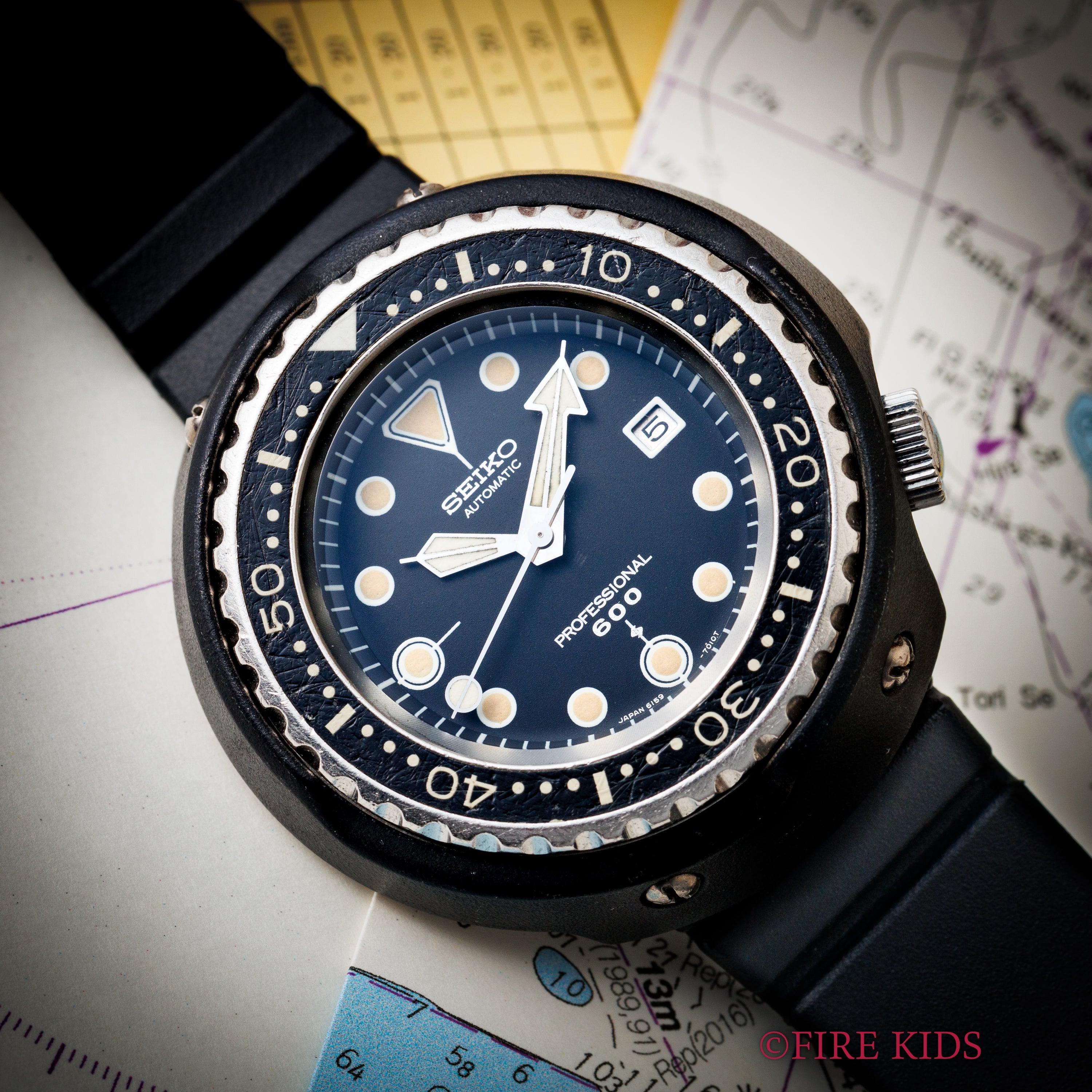 セイコー 600mプロフェショナルダイバー初期型 1975年製 Ref.6159-7010 元祖 ツナ缶 箱ギャラ