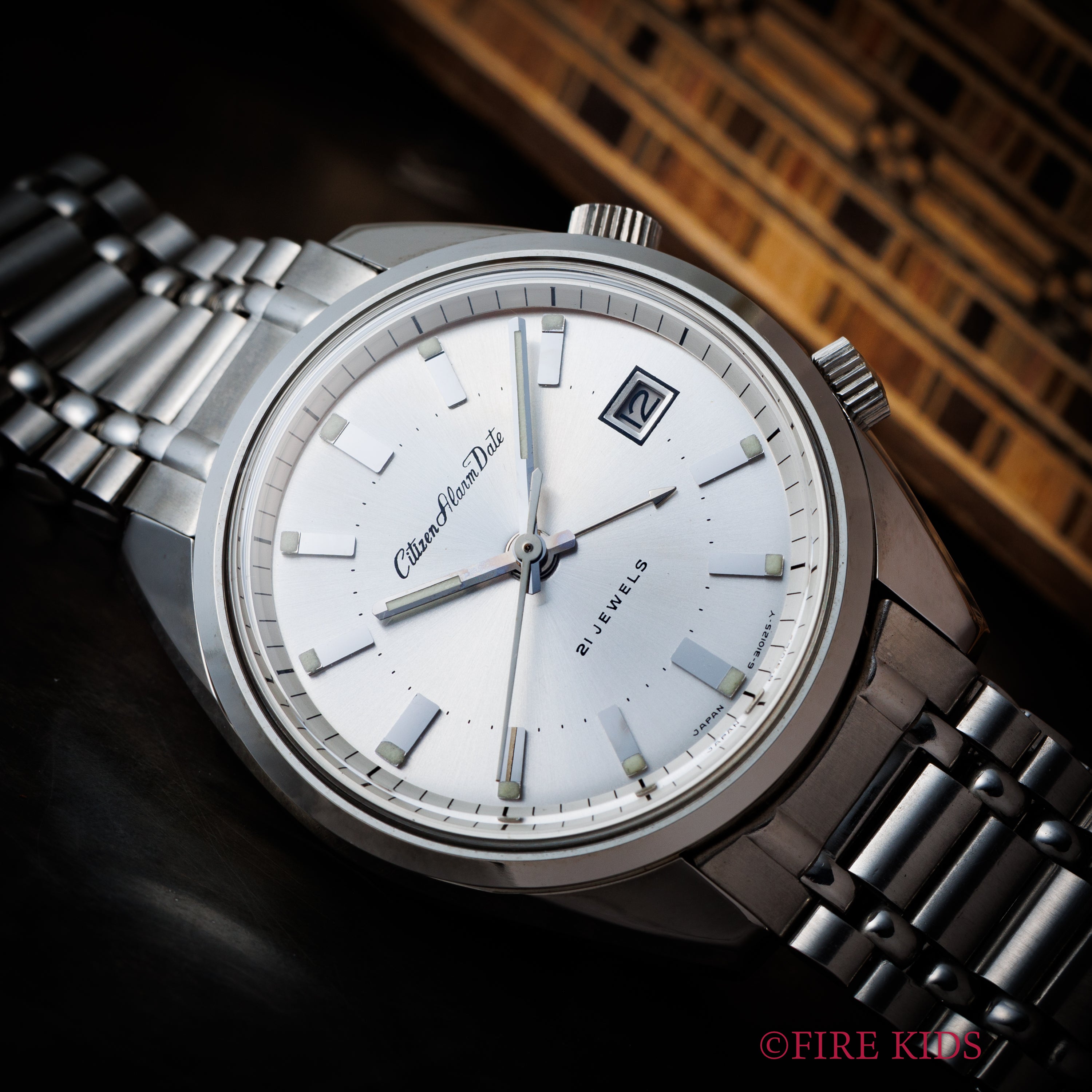 シチズン 1973年製 4Hアラーム 未使用美品 手巻 純正ステンレスブレス