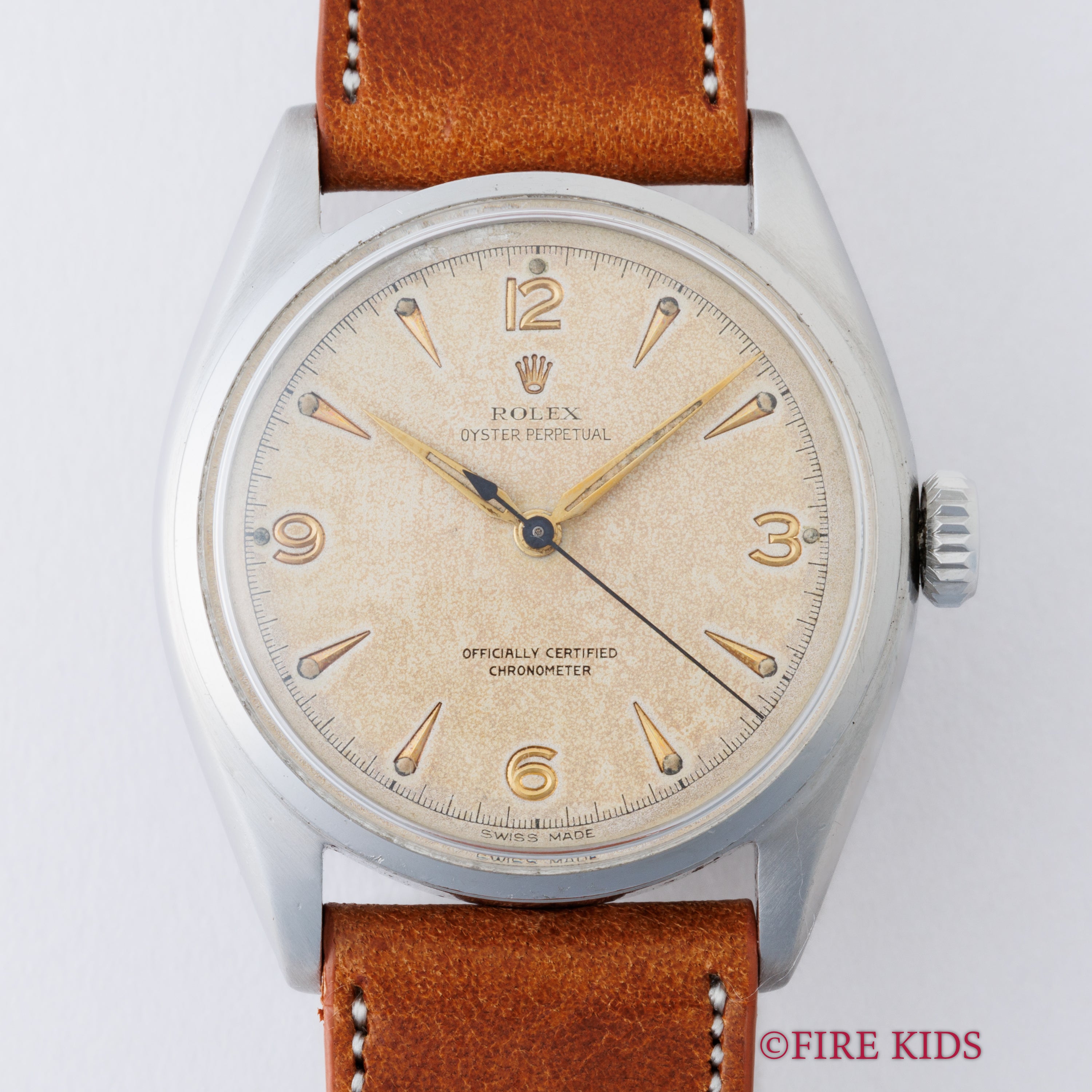 ロレックス セミバブルバック 1950年製/昭和25年製 スーパーオイスターリューズ 彫エクスプローラーダイヤル