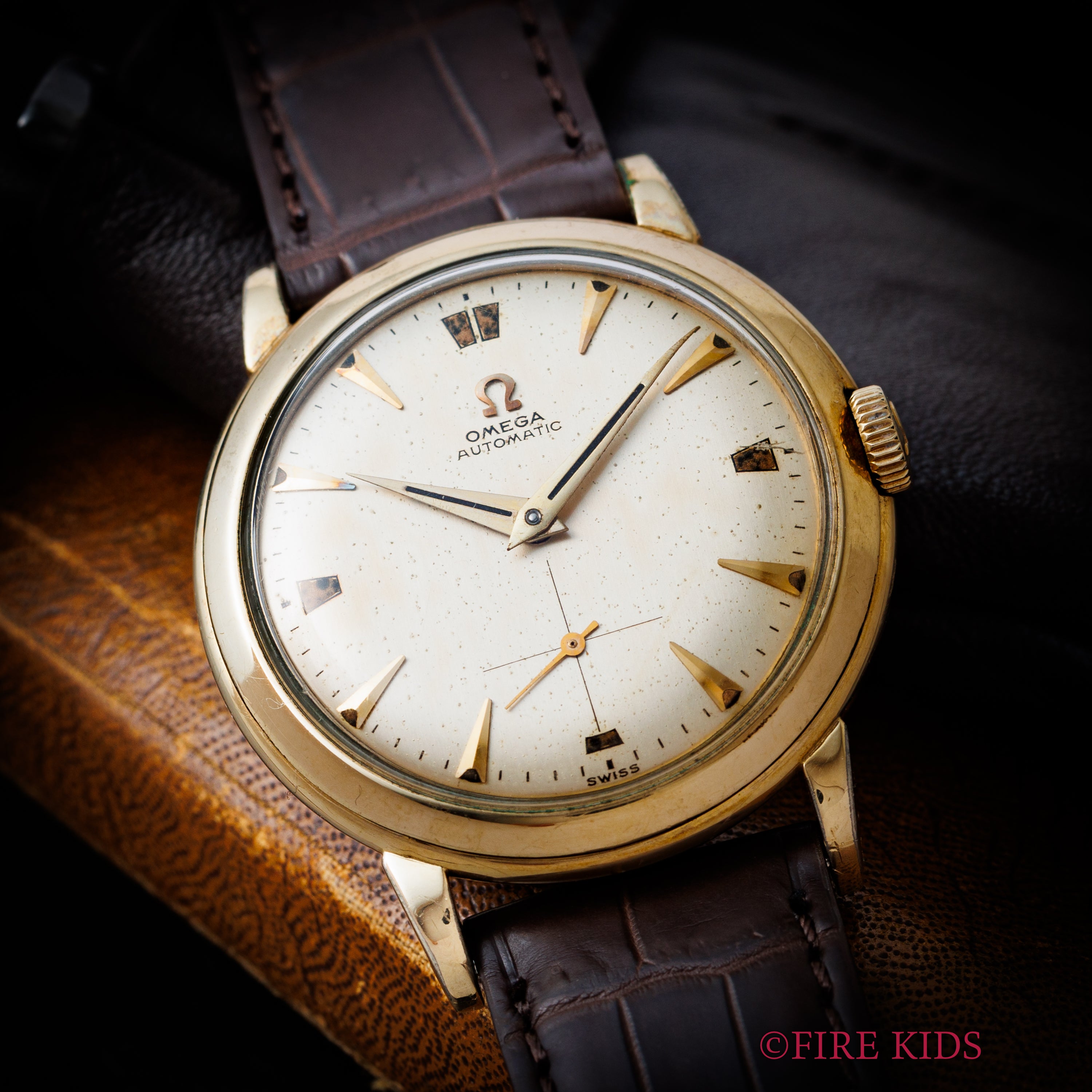 オメガ Ref.F6231 1952年製 バンパー式オートマチック Cal.344 14金張り