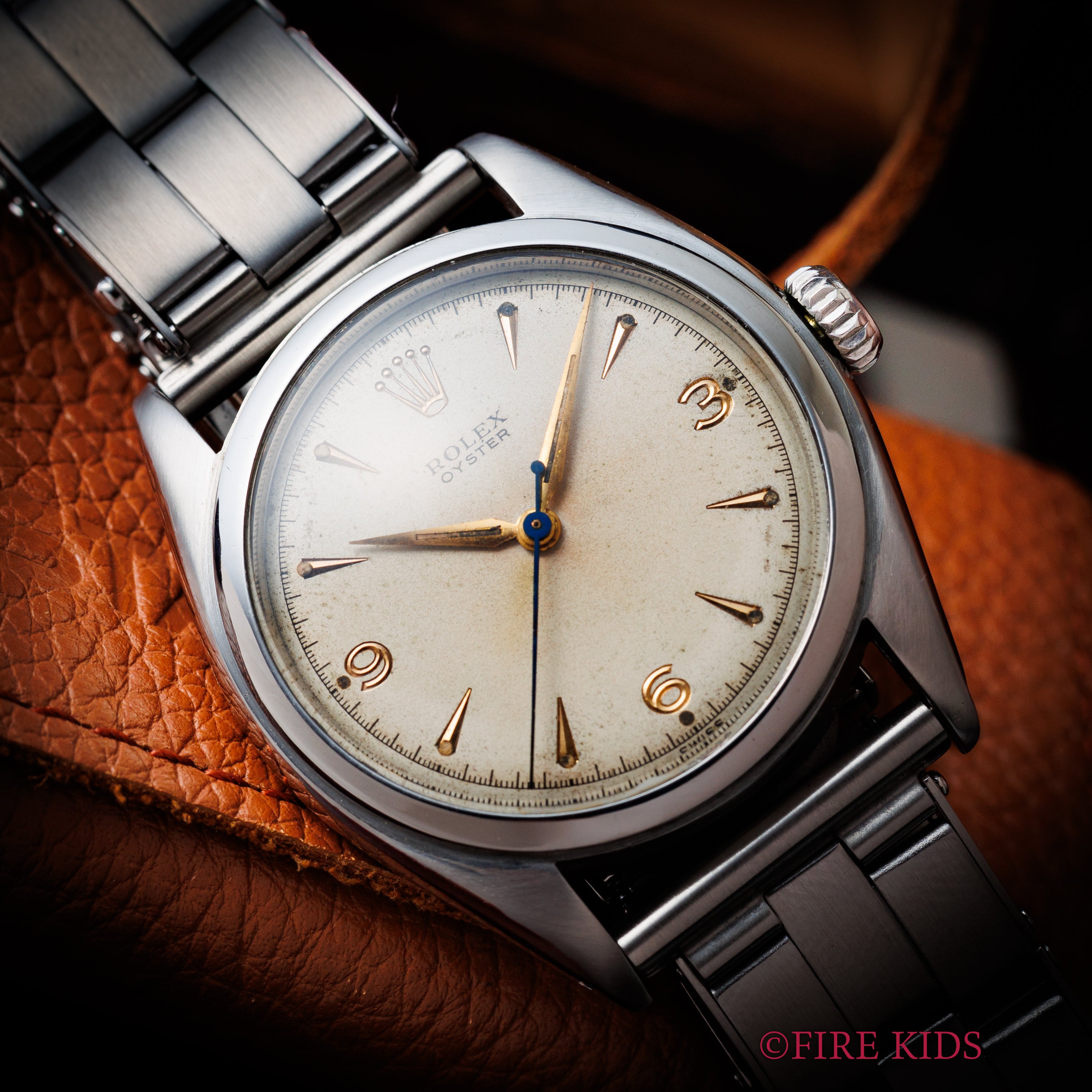 ロレックス オイスター 1953年製 Ref.6022 彫エクスプローラーダイヤル スーパーオイスターリューズ