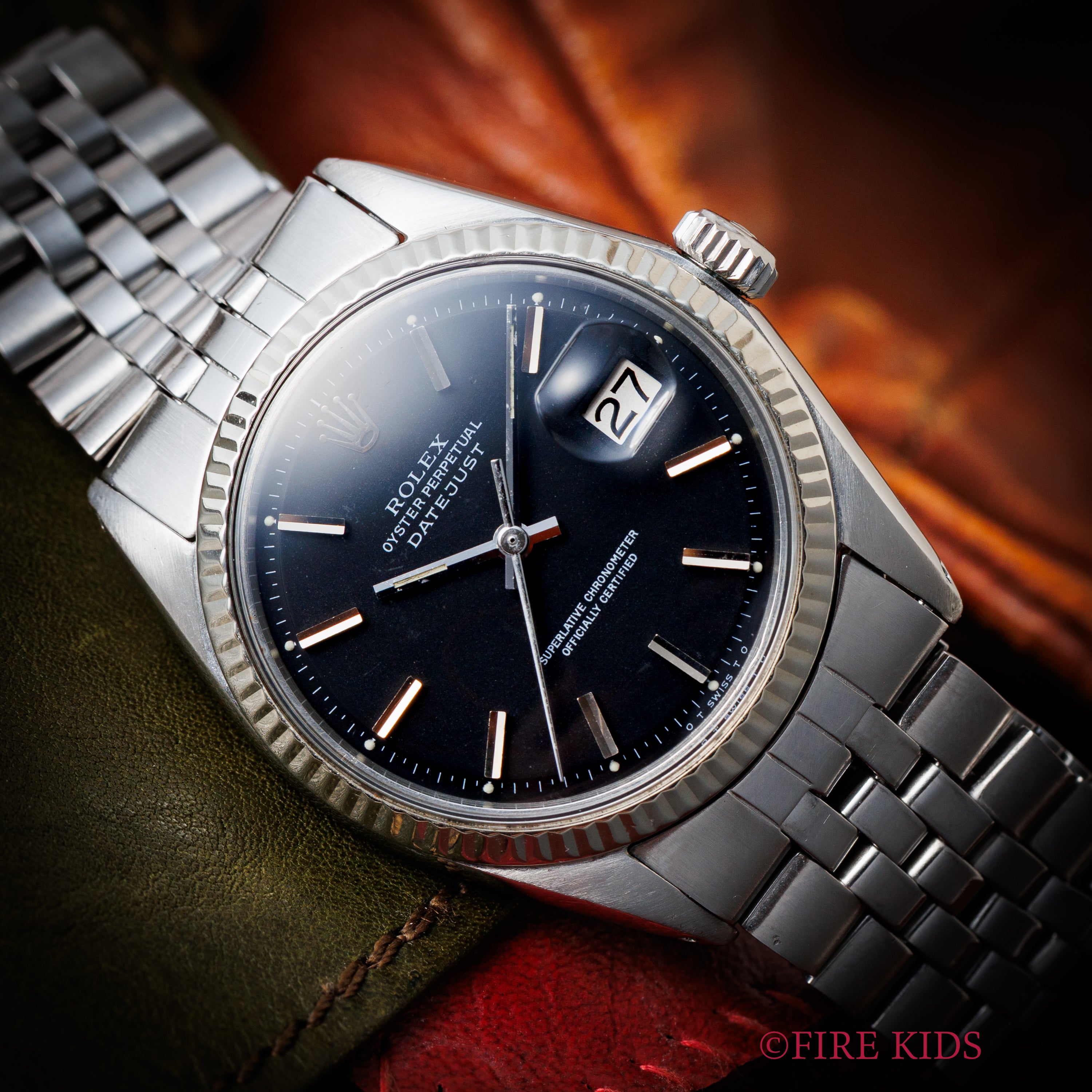 ロレックス デイトジャスト36 1970年製(昭和45年製) Ref.1601 自動巻 ブラックシグマダイヤル 純正ジュビリーブレス