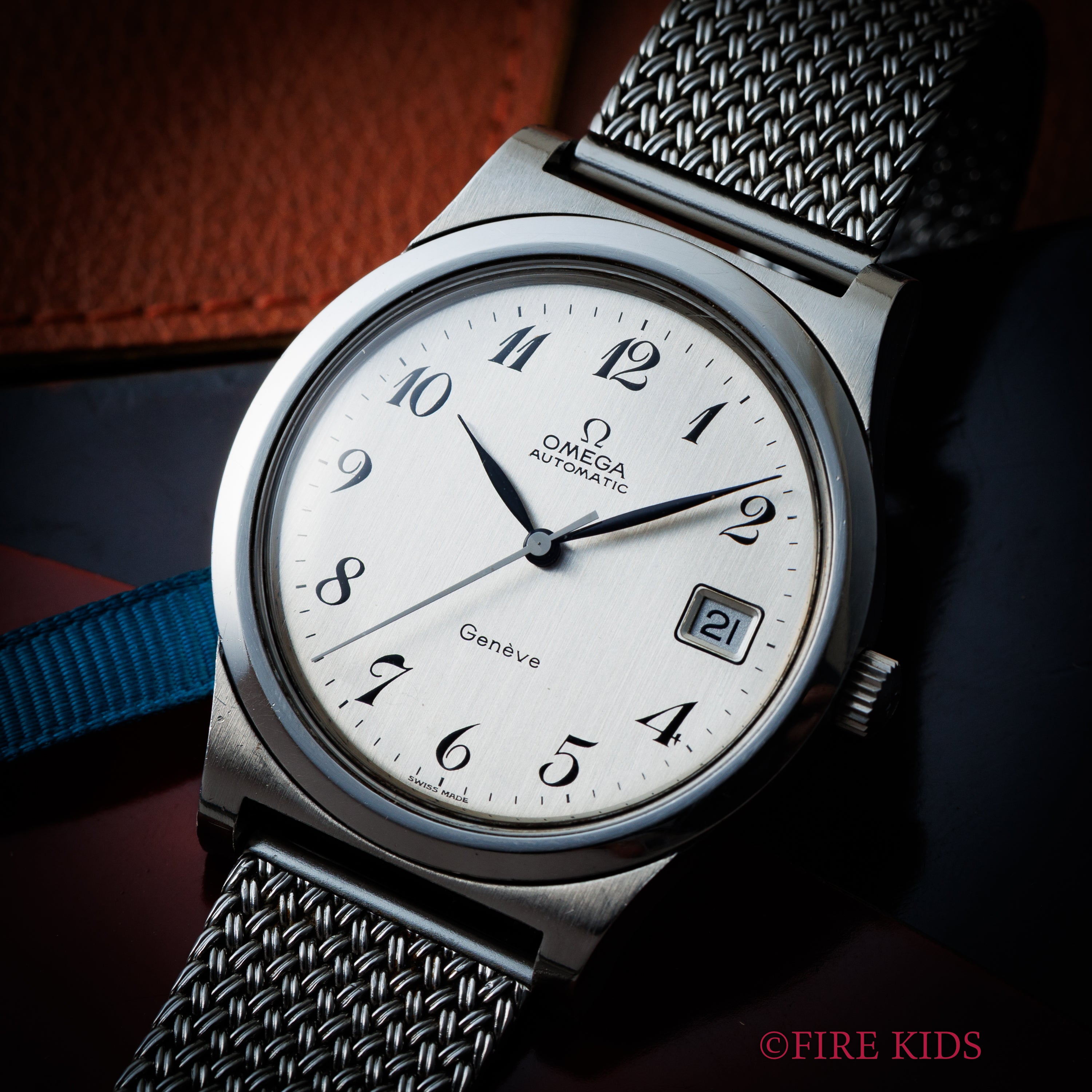 オメガ ジュネーブ オートマチック 1973年製 全アラビアダイヤル Ref.166.0168 純正ブレス付き