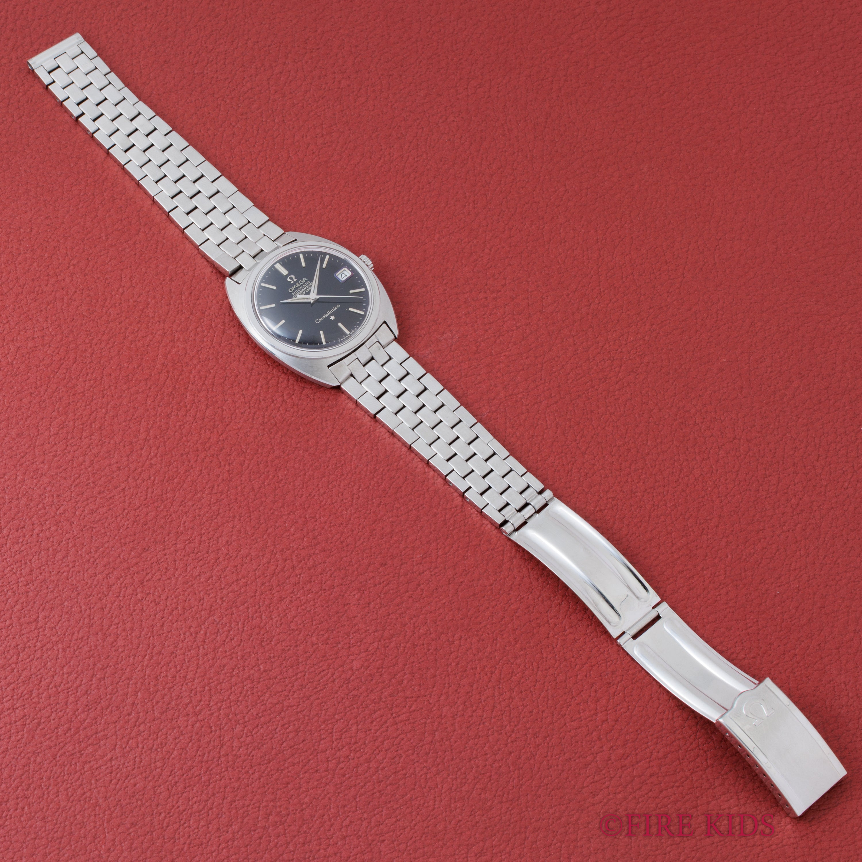 オメガ コンステレーション 1967年製 Ref.168.017 ジェンタ ブラックミラーダイヤル 純正ブレス