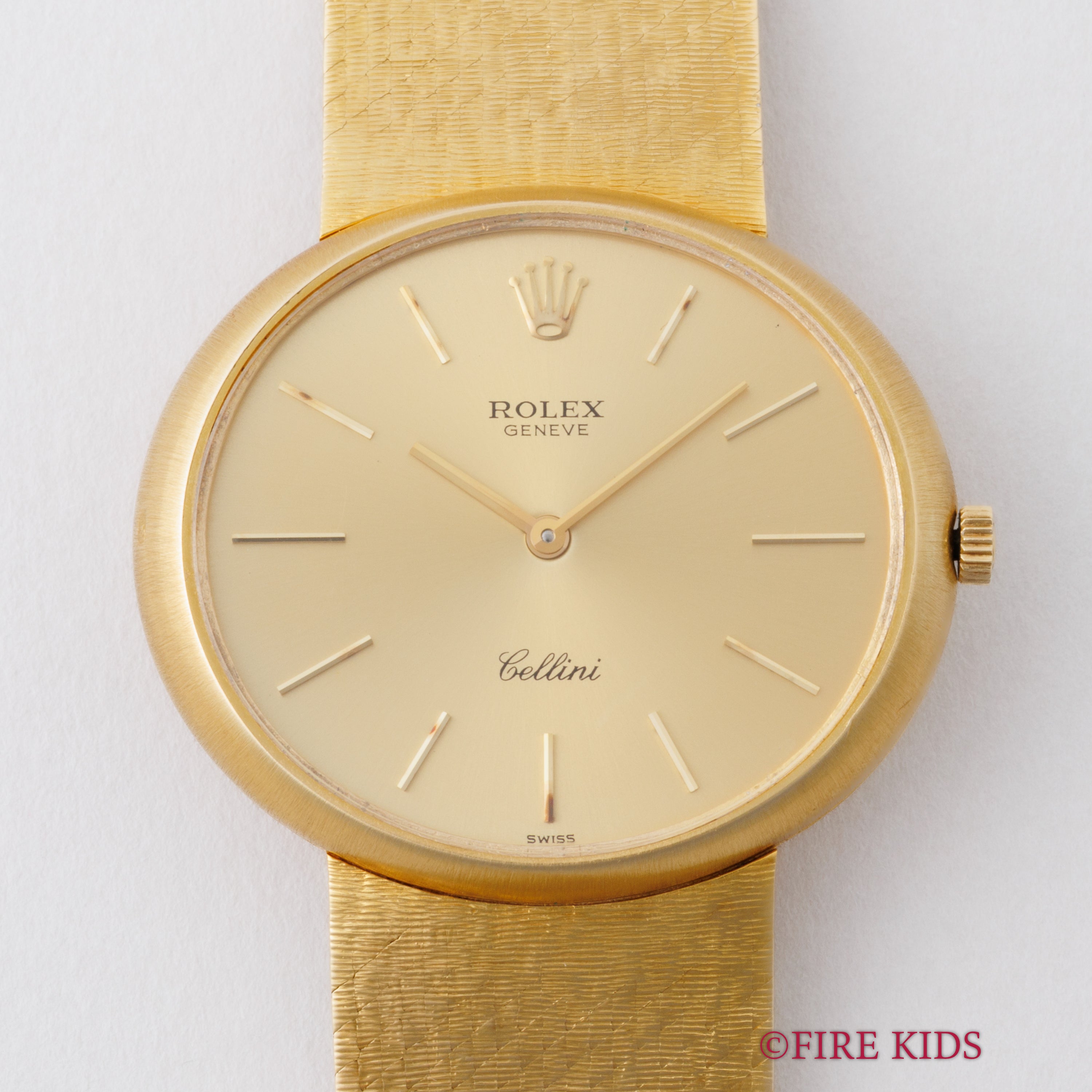 ロレックス チェリーニ 18金無垢イエローゴールドケース、ブレス付き Ref.3846 1968年製 手巻き