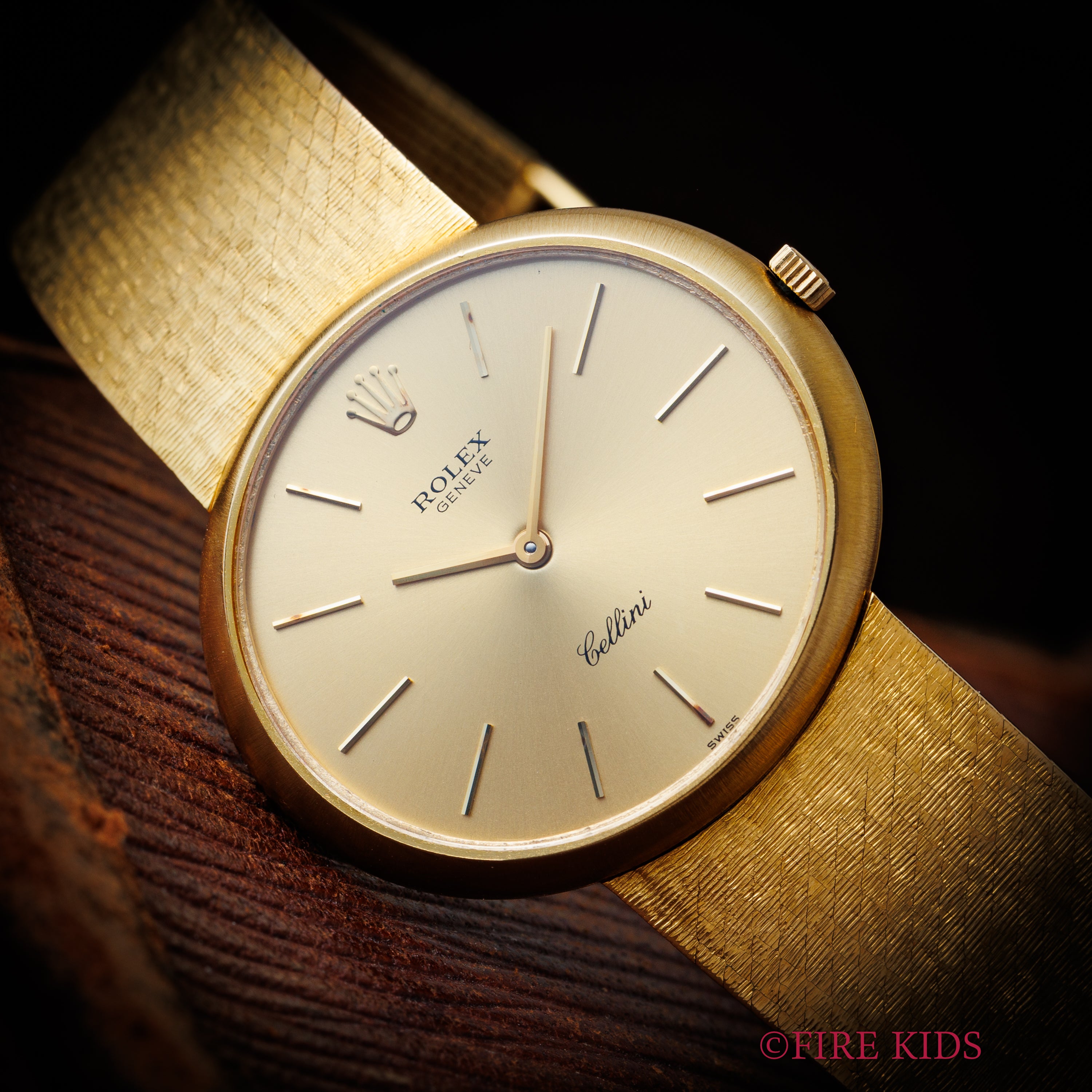 ロレックス チェリーニ 18金無垢イエローゴールドケース、ブレス付き Ref.3846 1968年製 手巻き