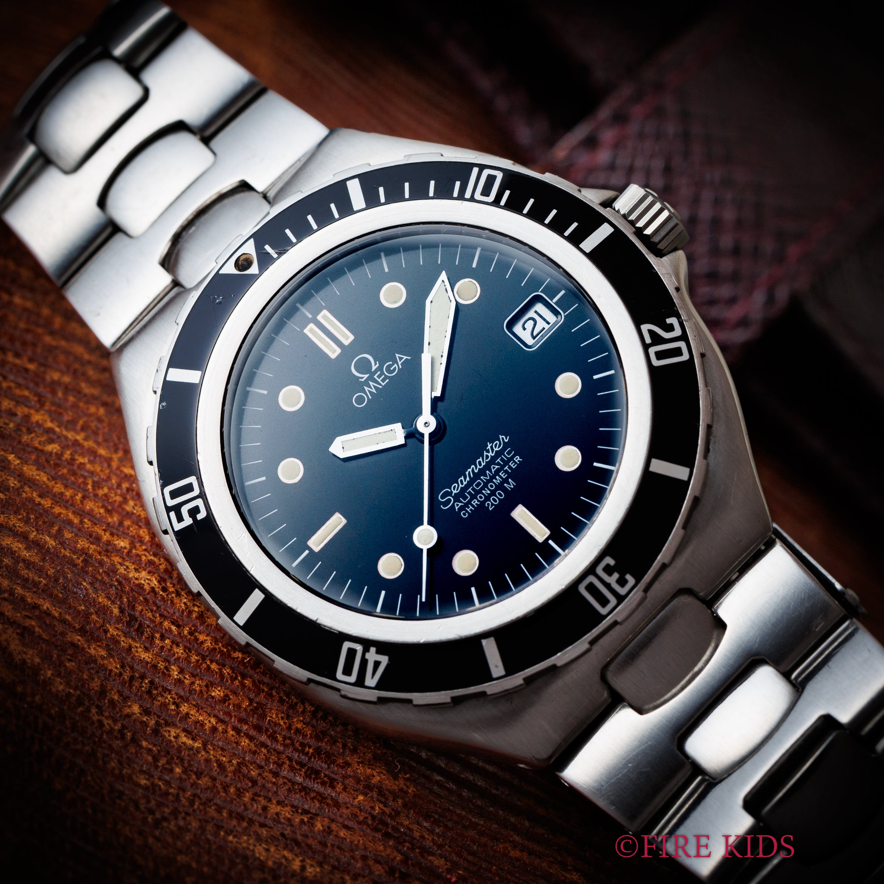 オメガ シーマスター200m プレボンド ラージケース 1988年製 Ref.368.1051 自動巻クロノメーター