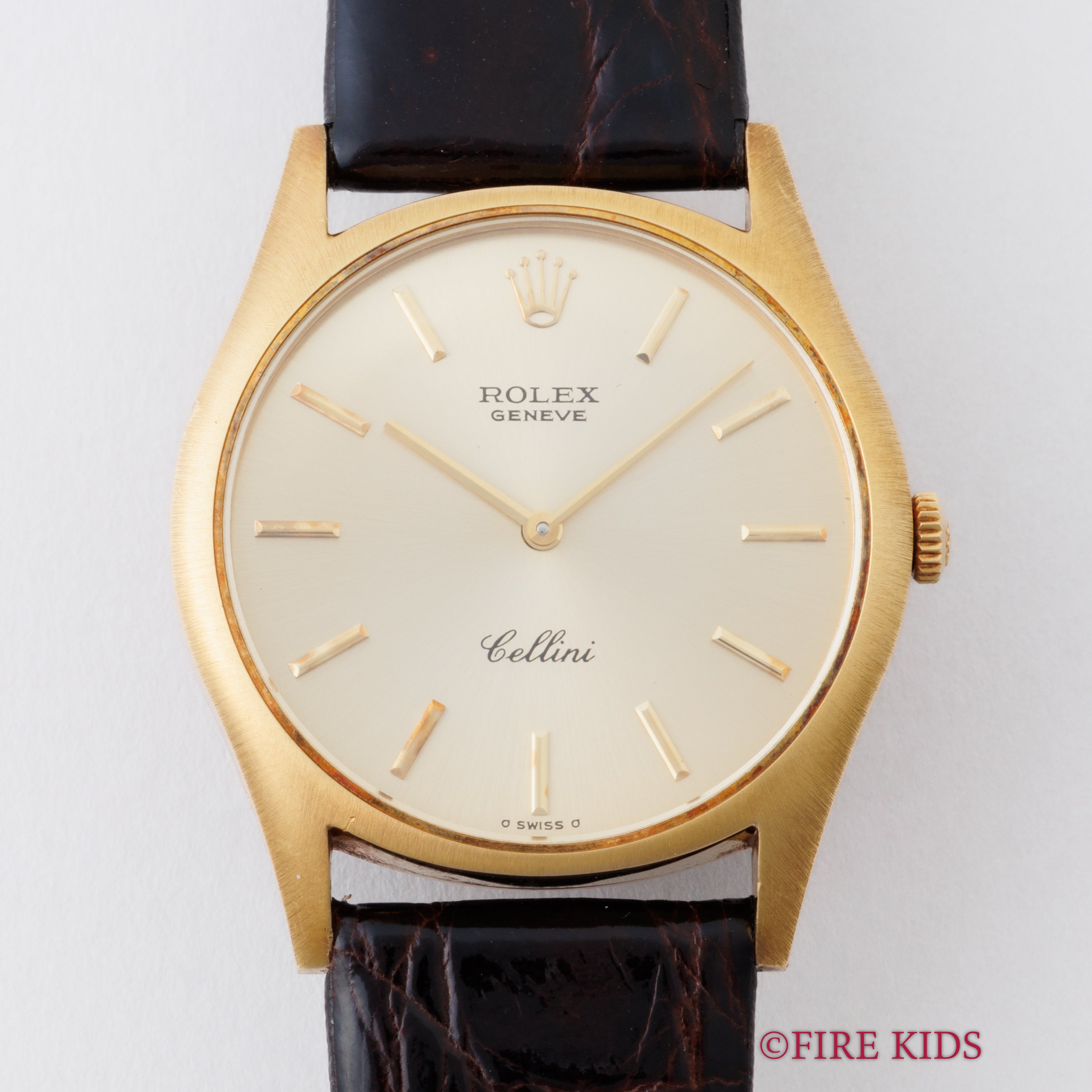 ロレックス チェリーニ 1973年製 18金無垢ケース Ref.3804 手巻 Cal.1600 箱ギャラ