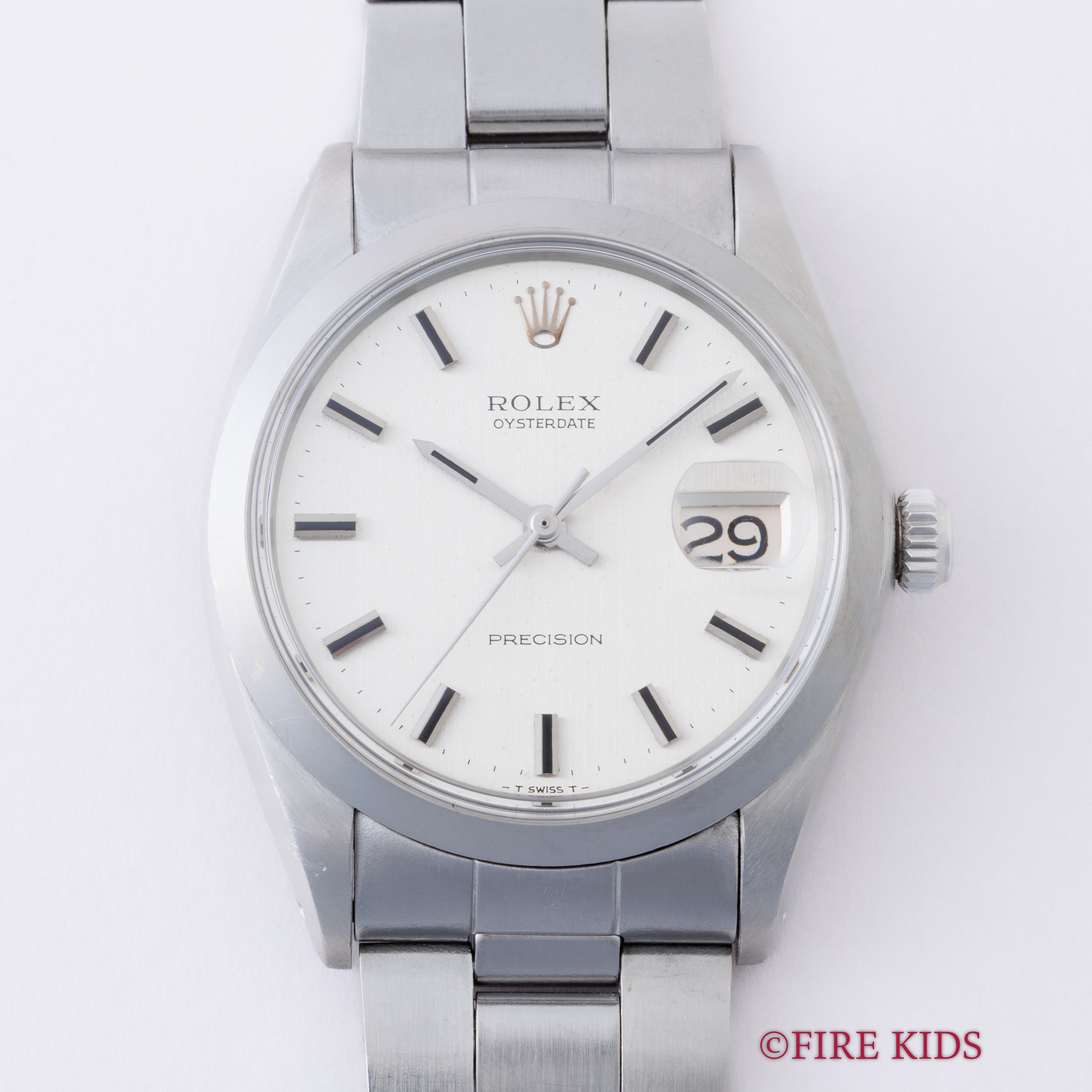 ロレックス オイスターデイト 1969年製 Ref.6694 シルバーダイヤル 手巻 純正巻きブレス