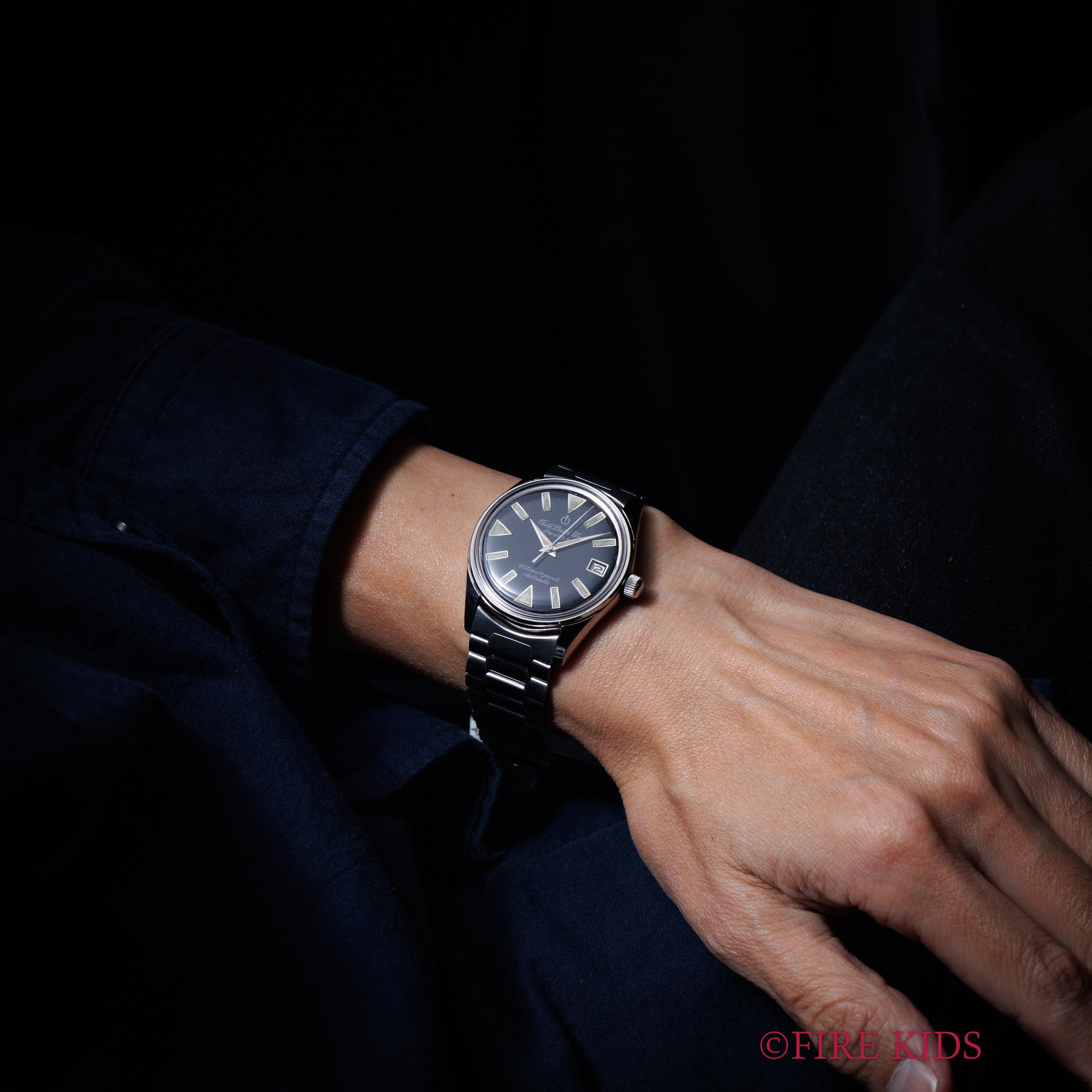 シチズン オートデーター ユニ パラウォーター 1964年製 ブラックミラー 自動巻き 取説、タグ付き