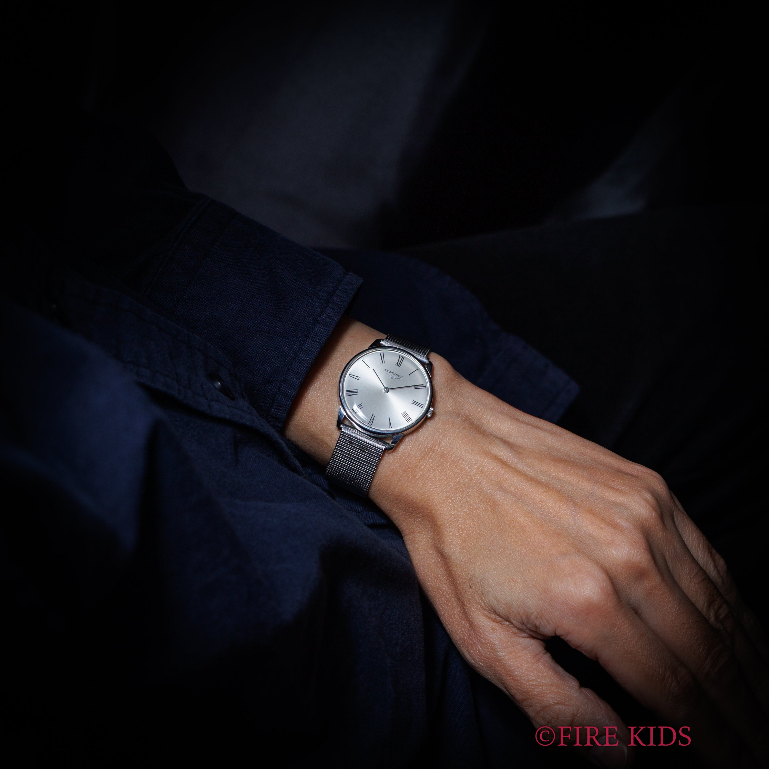 ロンジン ラウンド シルバーローマンダイヤル 手巻き 2針 1969年製 Cal.L.847.4