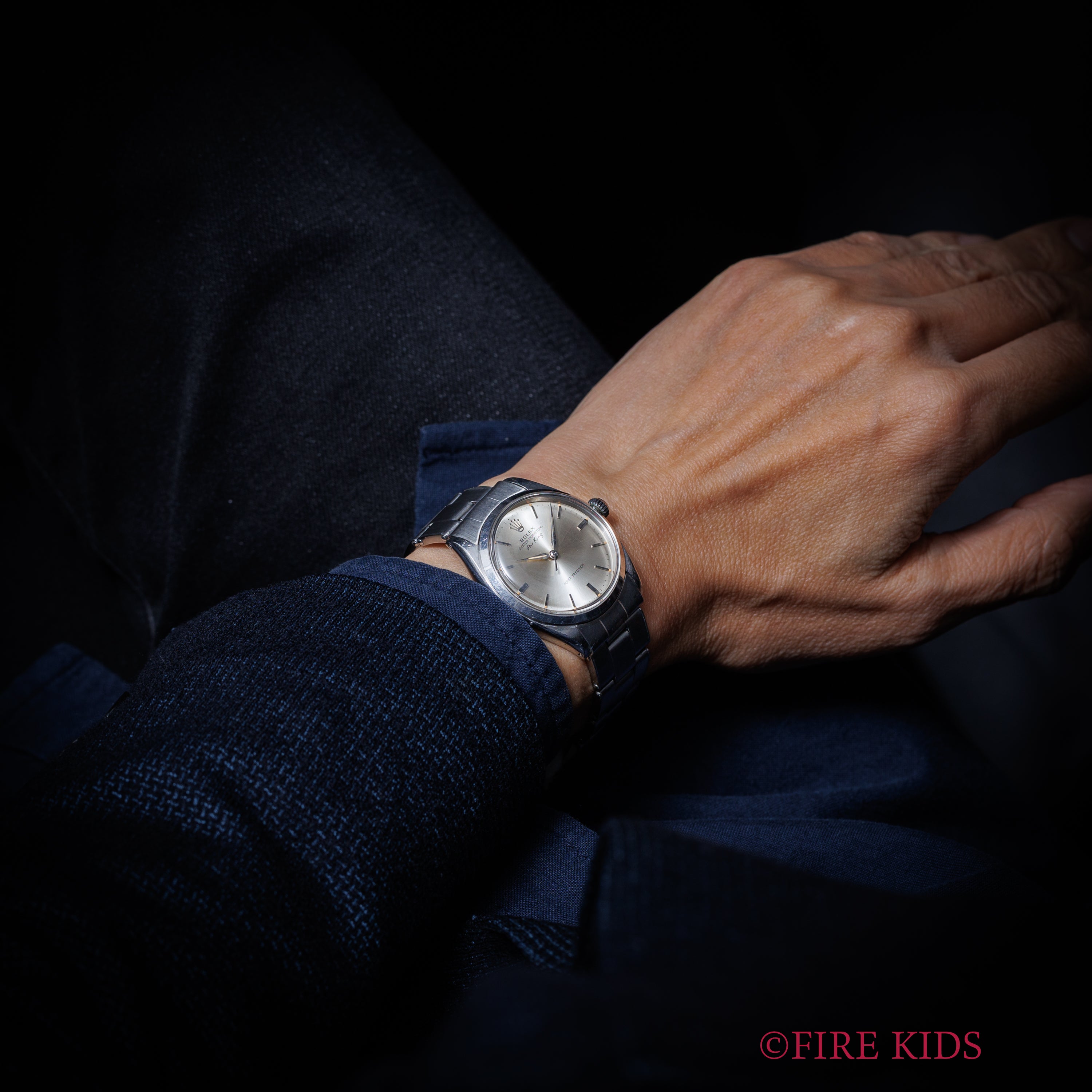 ロレックス エアキング 1962年製 Ref.5500 自動巻 アルファハンド 純正リベットブレス