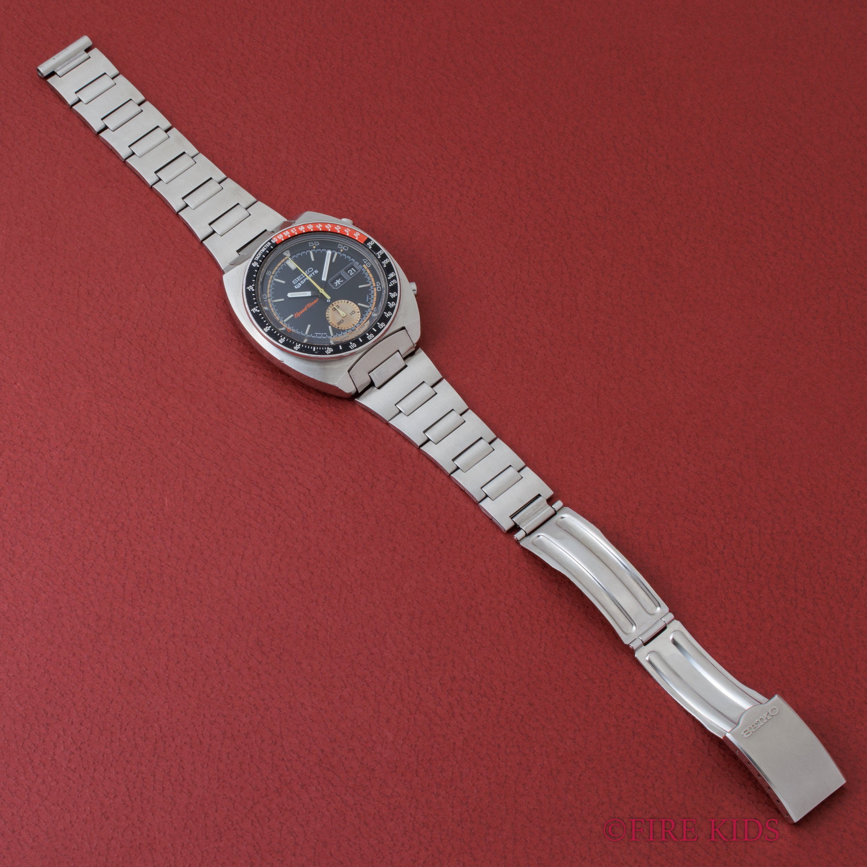 セイコー 5スポーツ スピードタイマー 1973年製 Ref.6139-6032 コークベゼル 国内仕様 純正ブレス