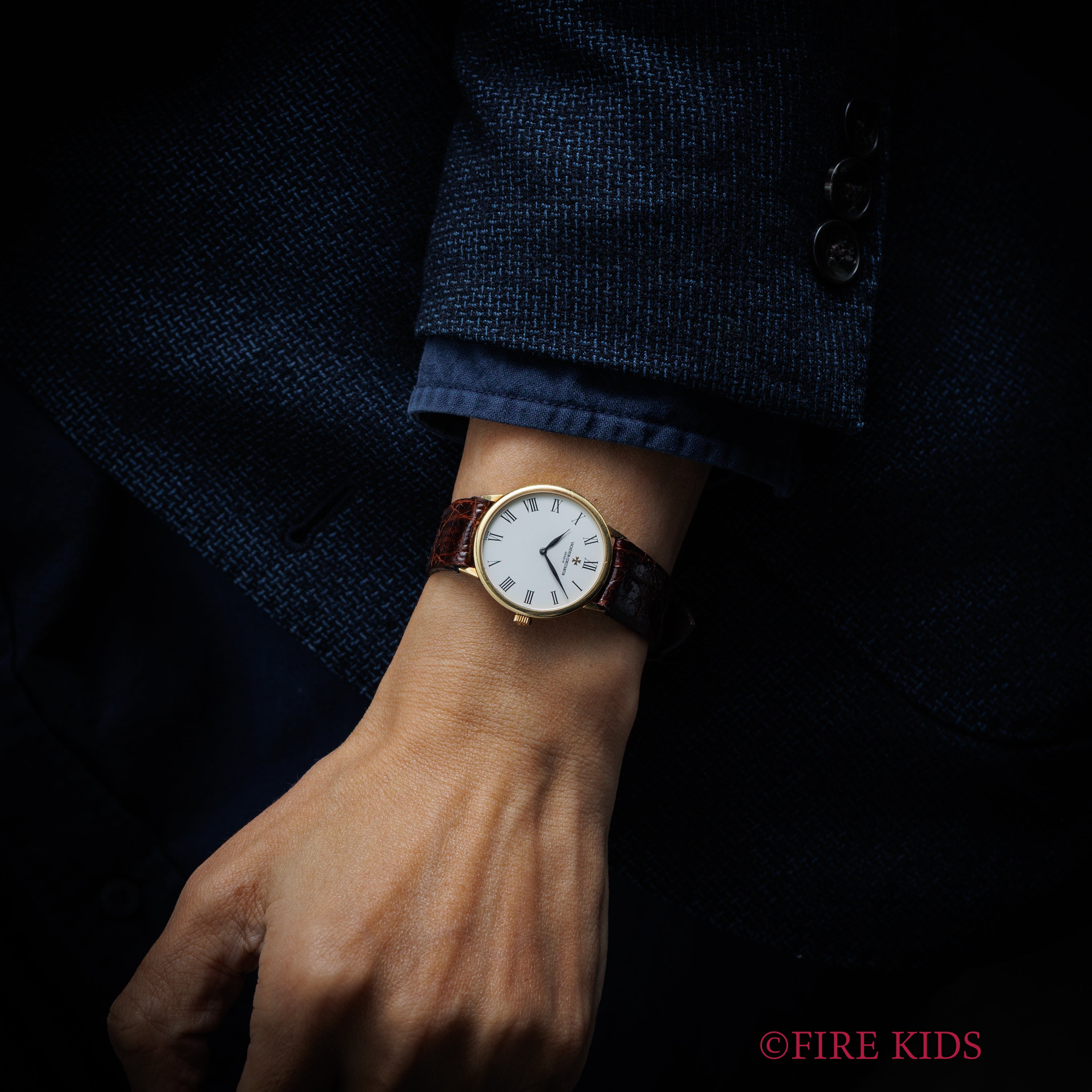 ヴァシュロンコンスタンタン 18金無垢エッセンシャル 1990年代製 Ref.31015/1 エクストラフラット 手巻 純正金無垢尾錠