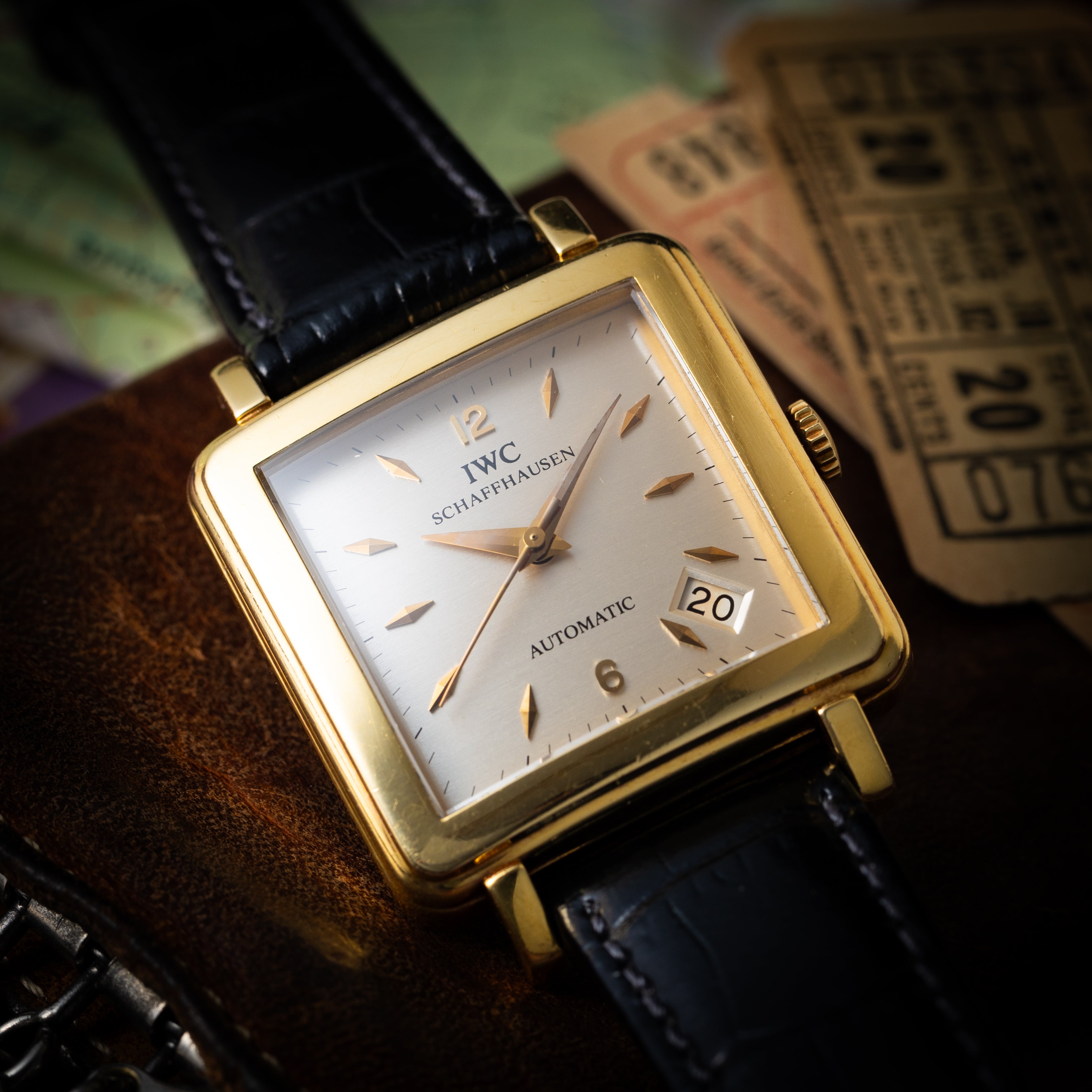 IWC Cioccolatone 18金無垢 1991年製 スクエアケース Cal.8541B Ref.1876 純正尾錠付き