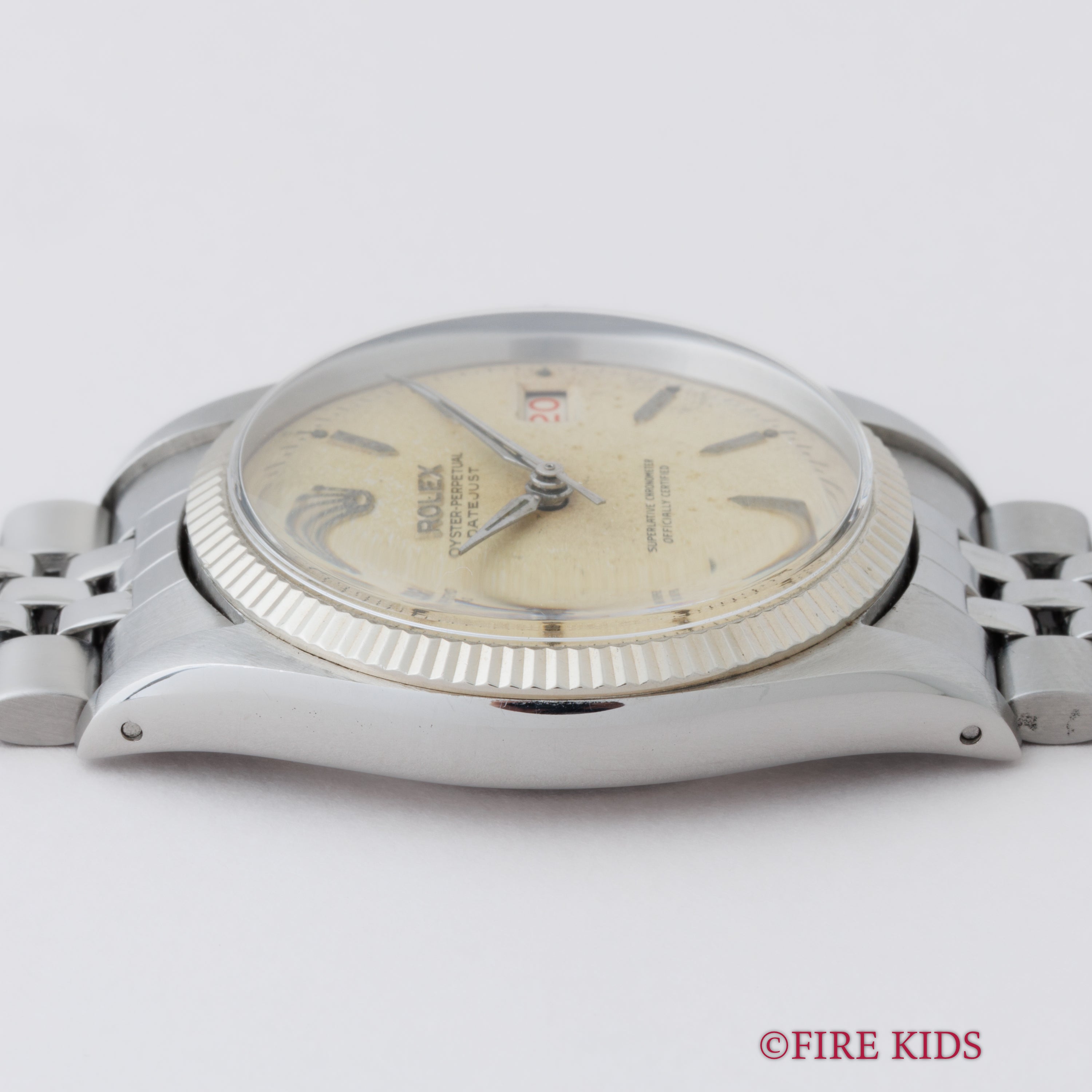 ロレックス デイトジャスト 1957年製 Ref.6605 シルバーダイヤル ドーフィンハンド USジュビリーブレス