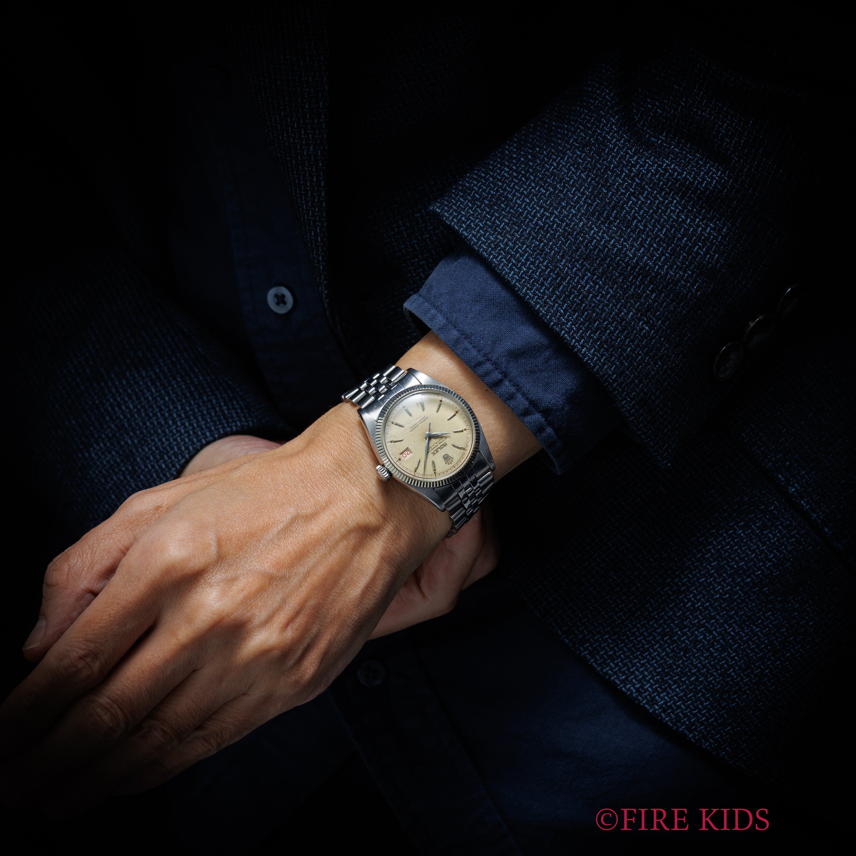 ロレックス デイトジャスト 1957年製 Ref.6605 シルバーダイヤル ドーフィンハンド USジュビリーブレス