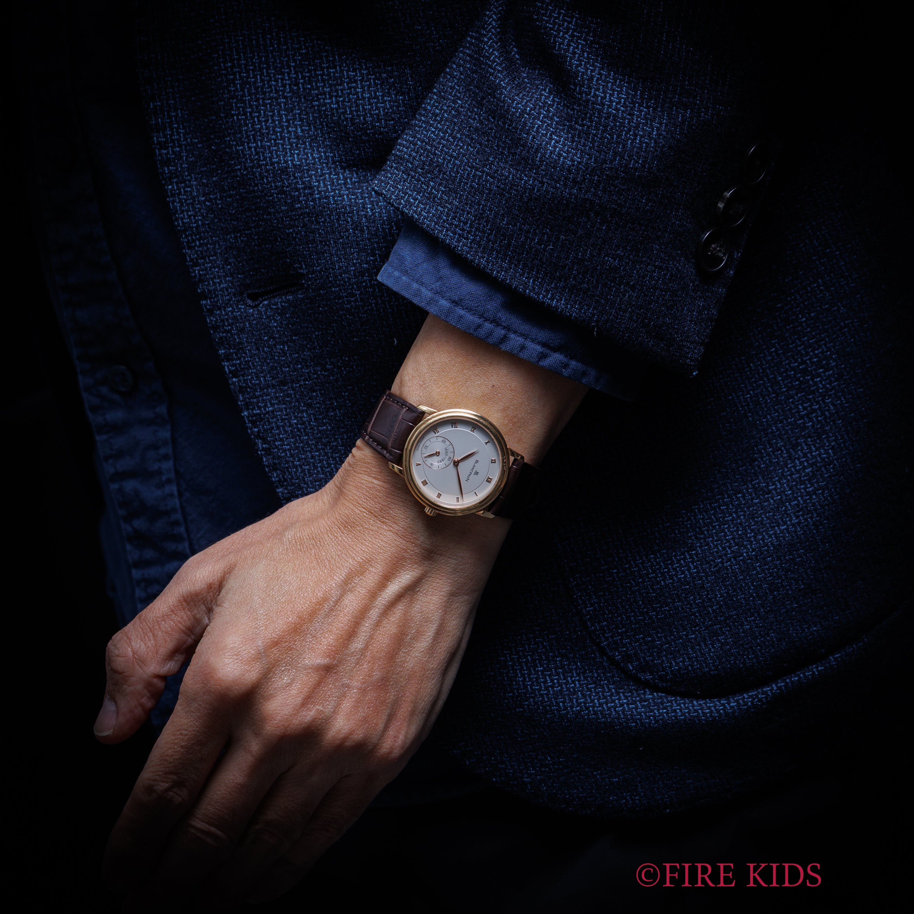 ブランパン ヴィルレ ウルトラスリム 18金無垢イエローゴールド 1994年販売ギャランティー付き 純正金無垢尾錠付き