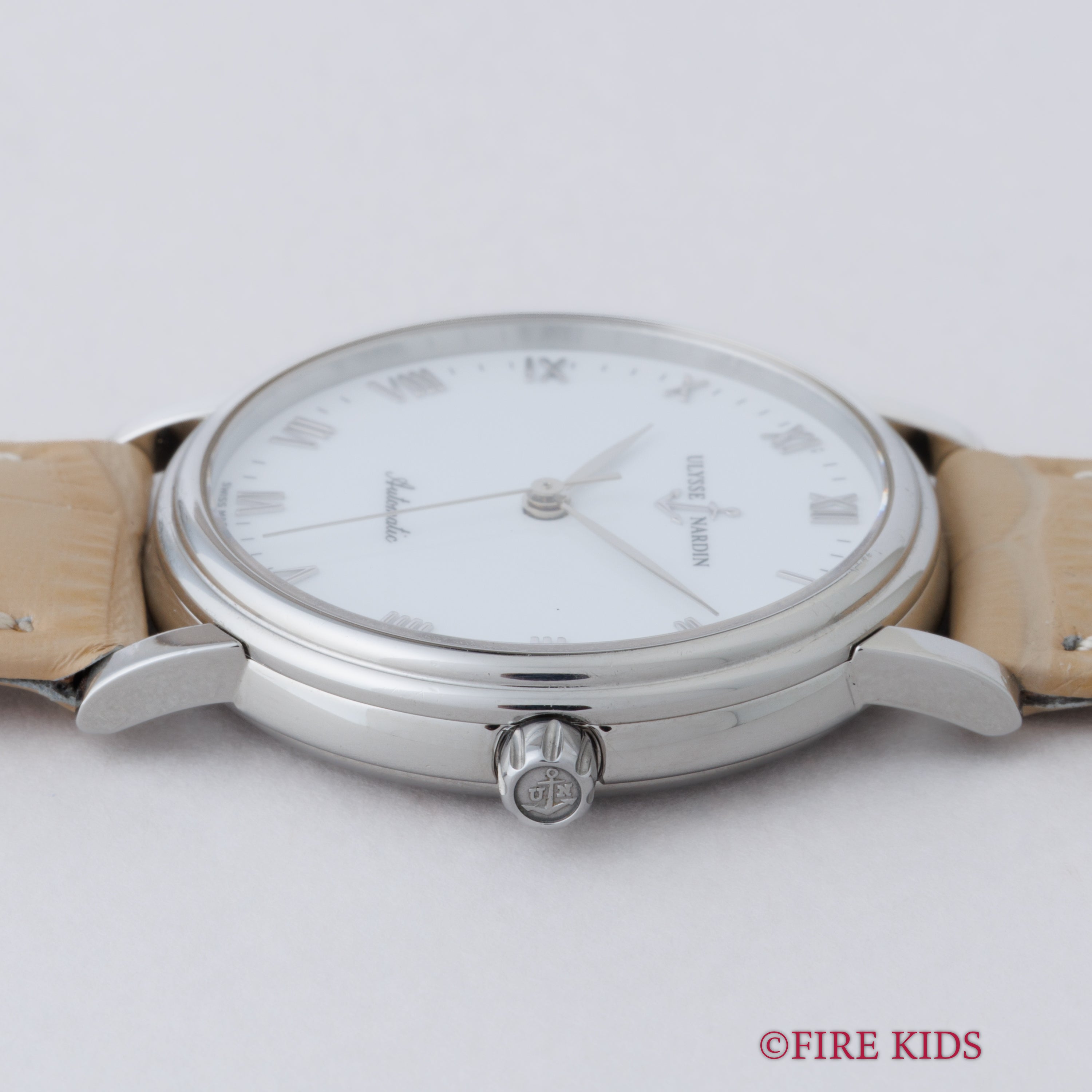 ユリスナルダン サンシアー ホワイトローマンダイヤル 1990年代製 Ref.133‐34 自動巻