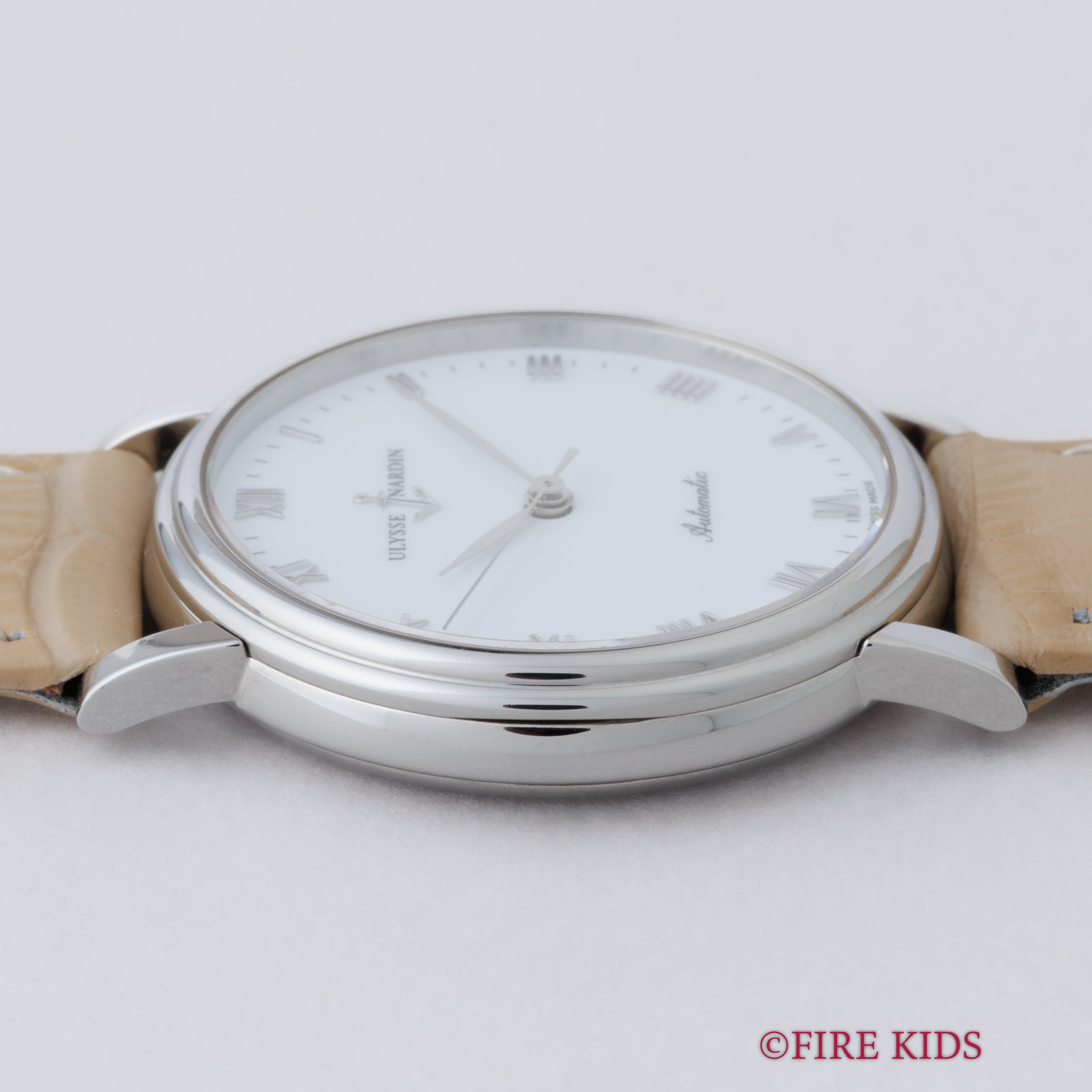 ユリスナルダン サンシアー ホワイトローマンダイヤル 1990年代製 Ref.133‐34 自動巻